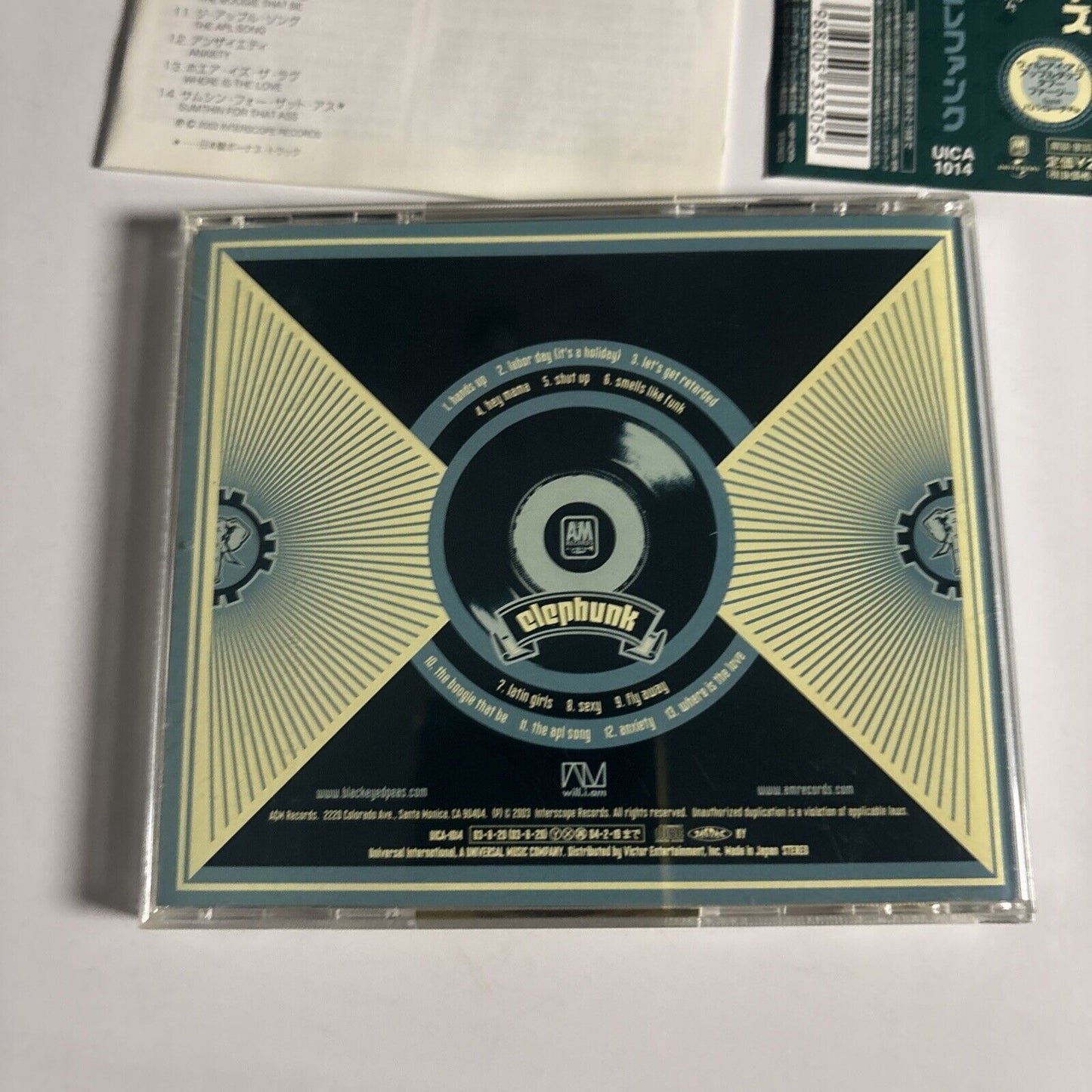 The Black Eyed Peas – Elephunk (CD, 2003) uica-1014 Japan Bonus Track, obi