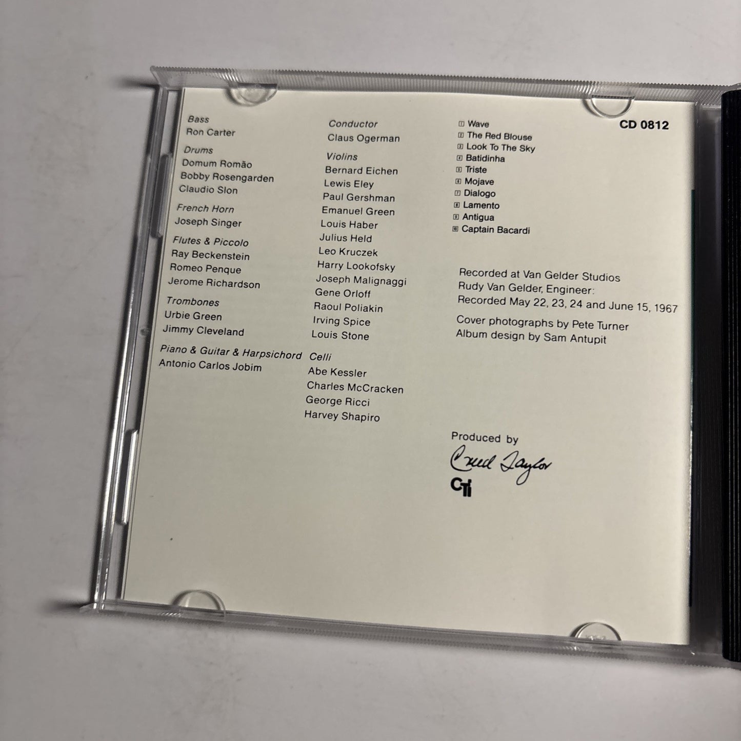 Antonio Carlos Jobim – Wave (CD, 1967) CD 0812