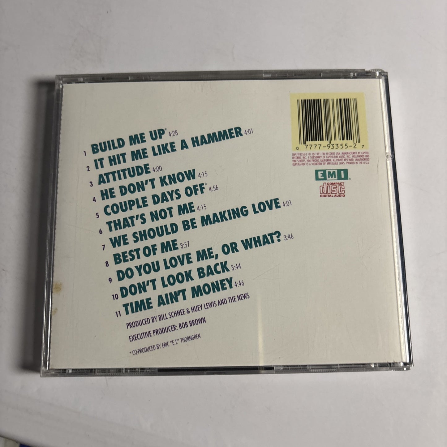 Huey Lewis And The News – Hard At Play (CD, 1991)