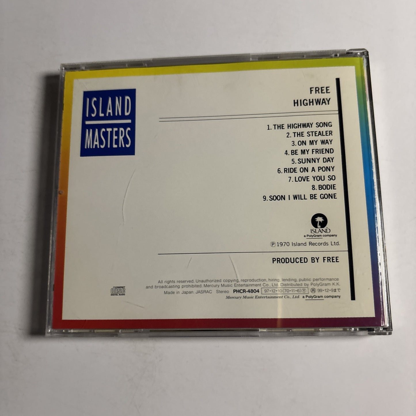 Free – Highway (CD, 1988) phcr-4804 Japan