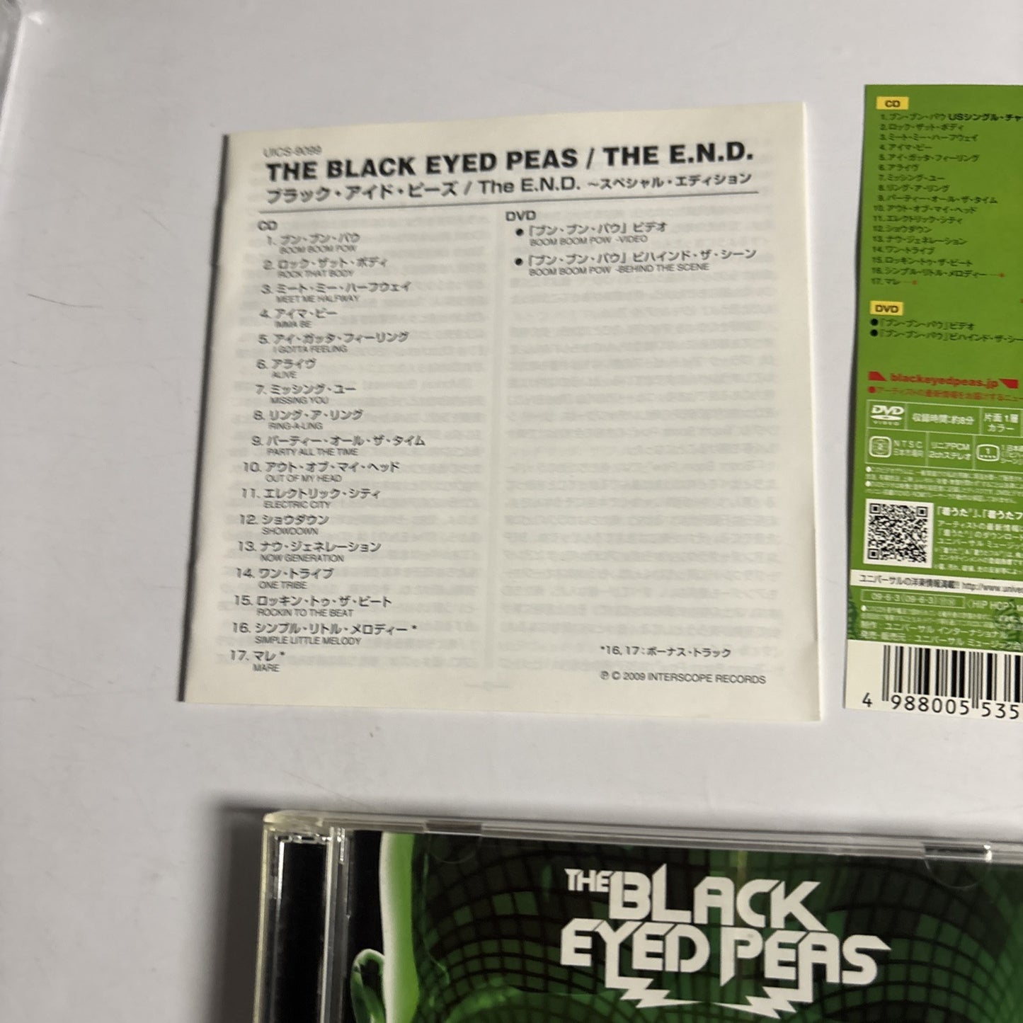 The Black Eyed Peas – The E.N.D (CD + DVD, 2009, 2-Disc) Japan Bonus Track Obi