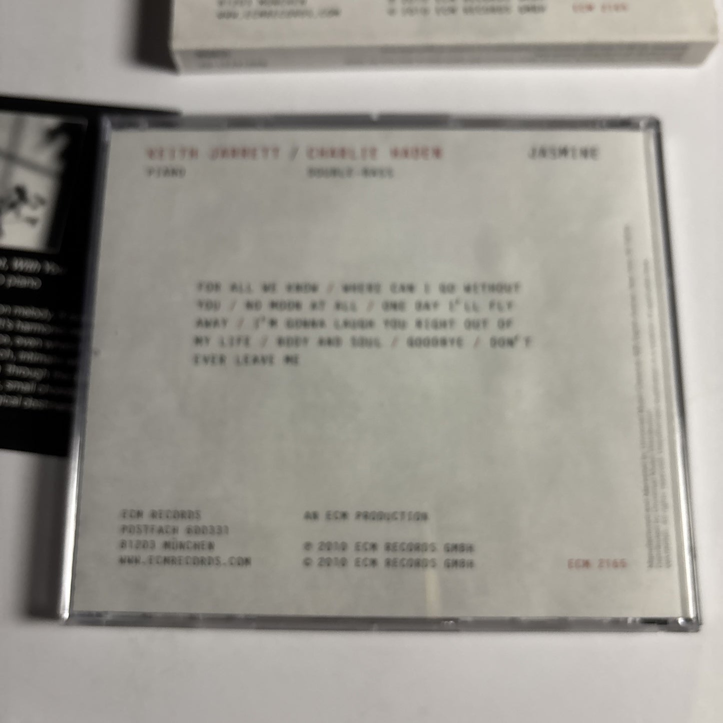 Keith Jarrett / Charlie Haden – Jasmine (CD, 2010) ECM 2165