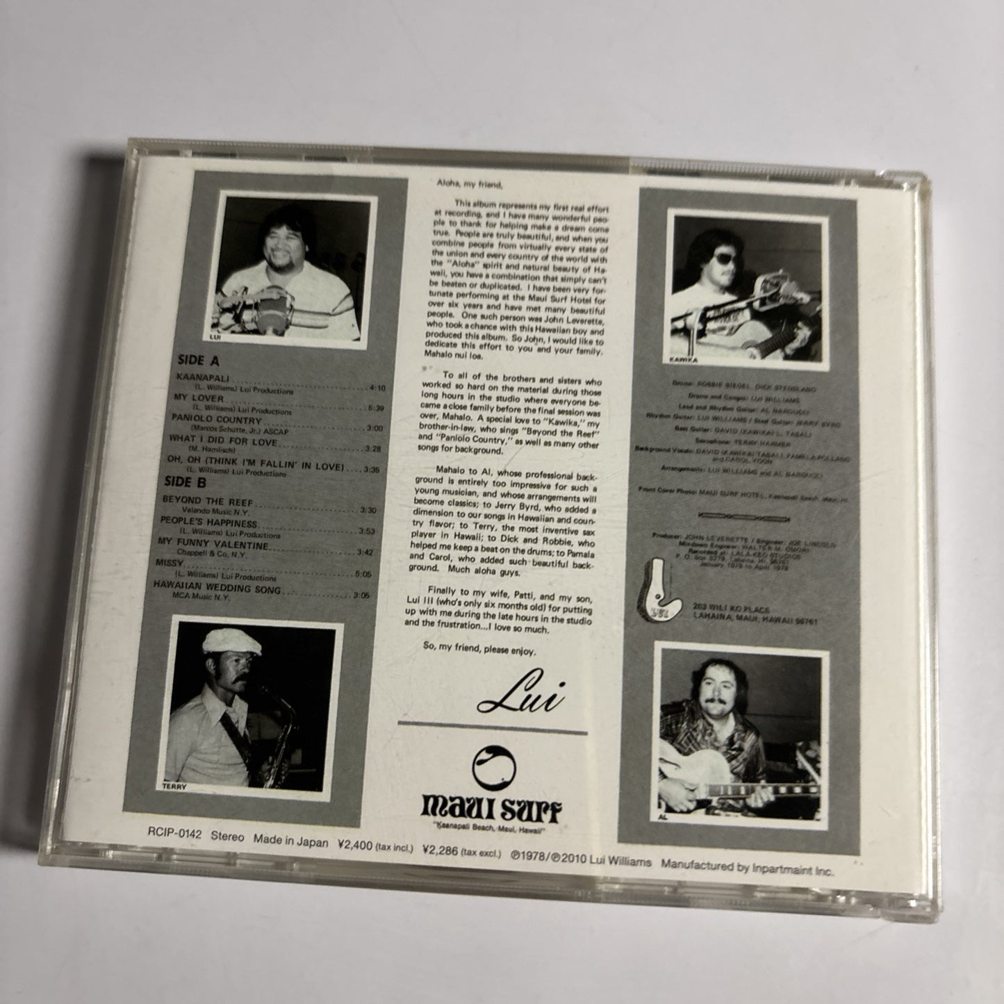 Lui – Lui (CD, 2010) rcip-0142 Japan