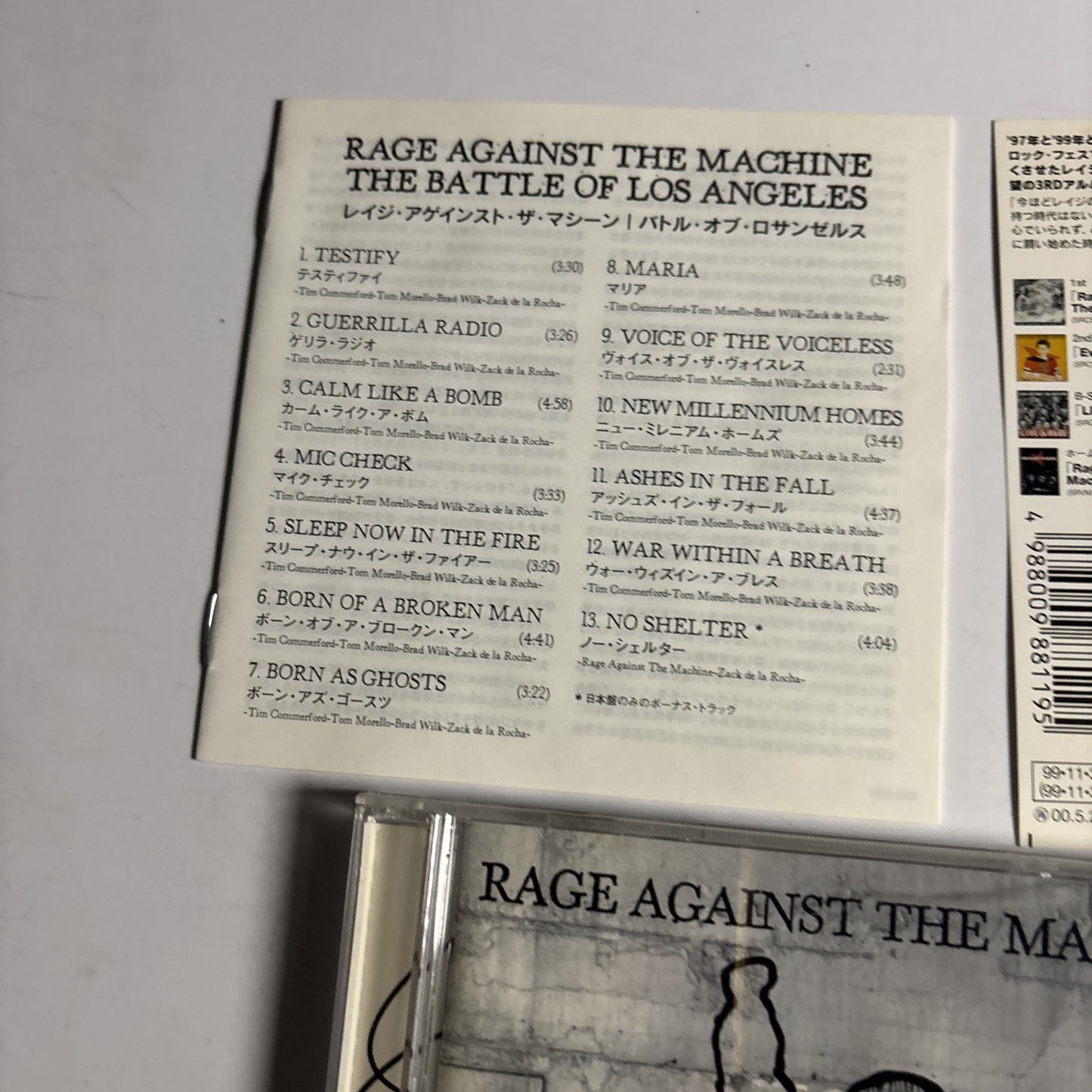Rage Against The Machine – The Battle Of Los Angeles (CD, 1999) Japan obi
