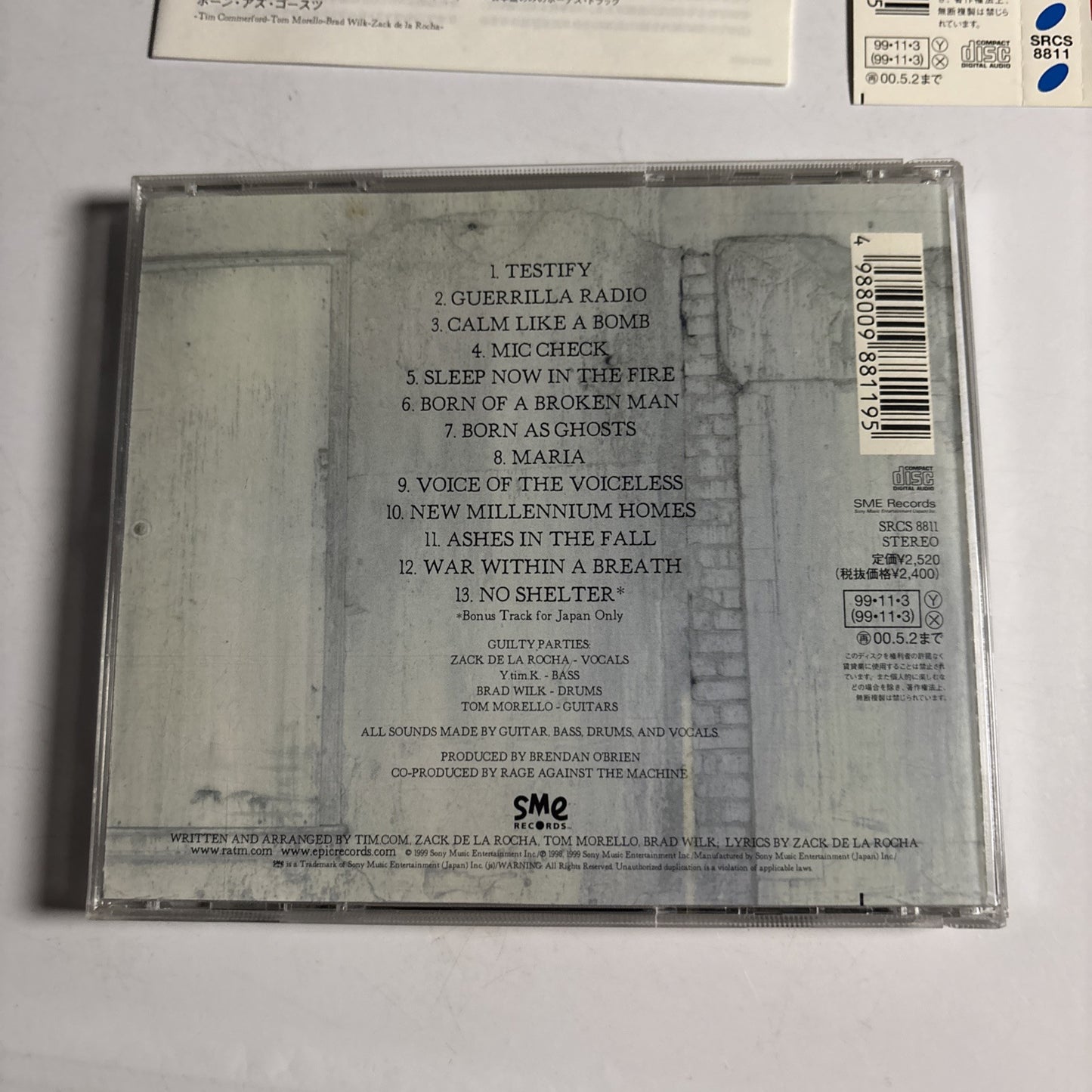 Rage Against The Machine – The Battle Of Los Angeles (CD, 1999) Japan obi