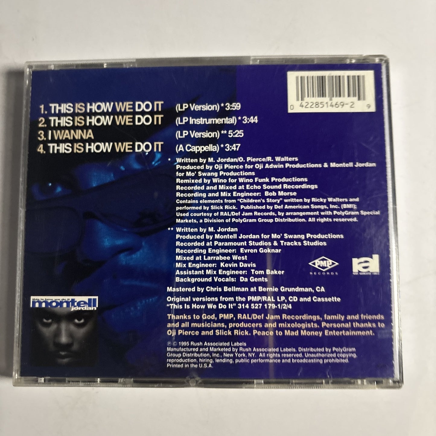 Montell Jordan – This Is How We Do It (CD, 1995) 851 469-2