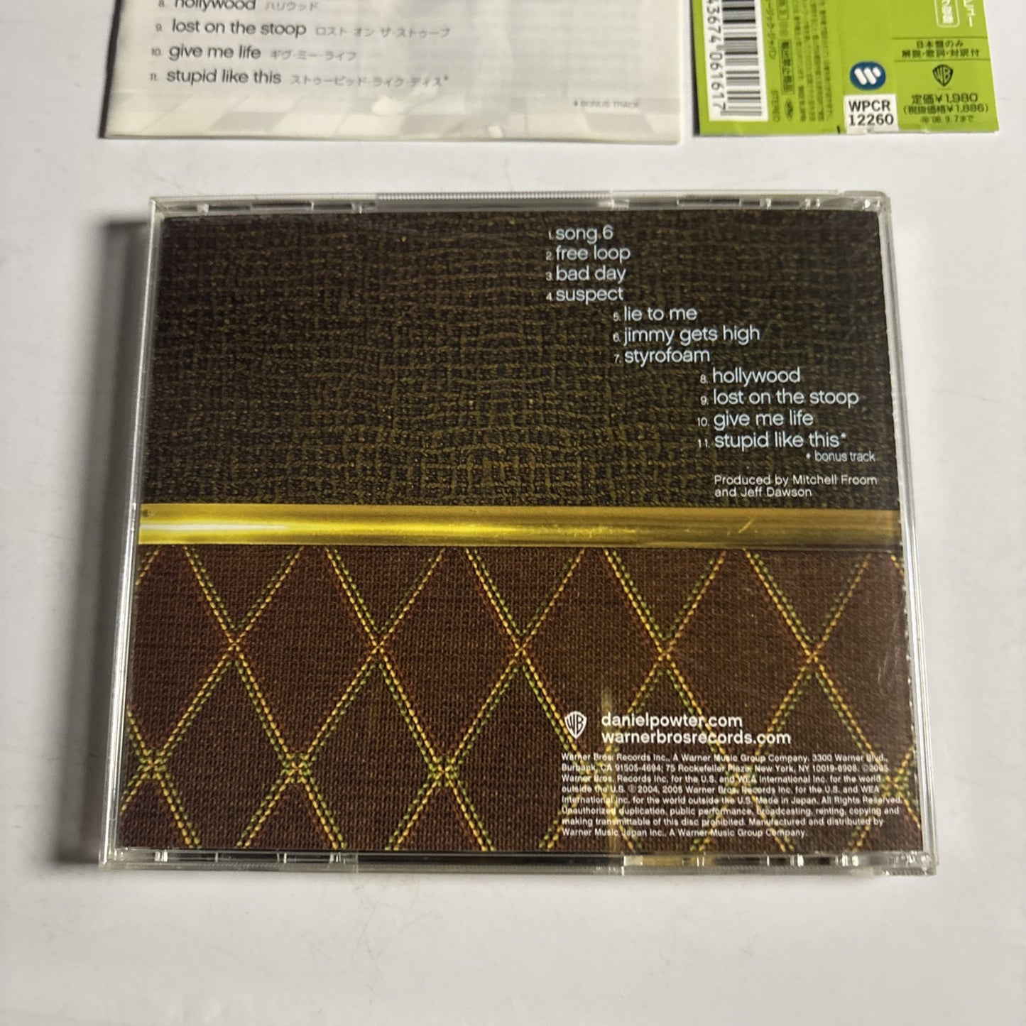 Daniel Powter – Daniel Powter (CD, 2006)  Japan obi