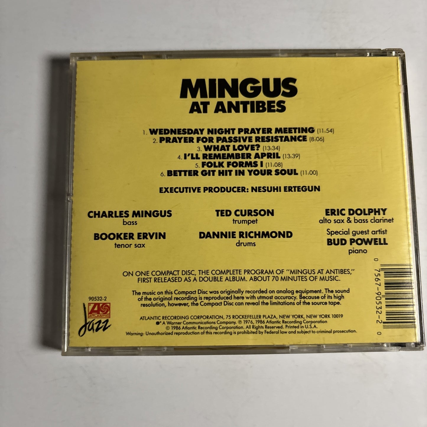 Charles Mingus – Mingus At Antibes (CD, 1979) 790 532-2
