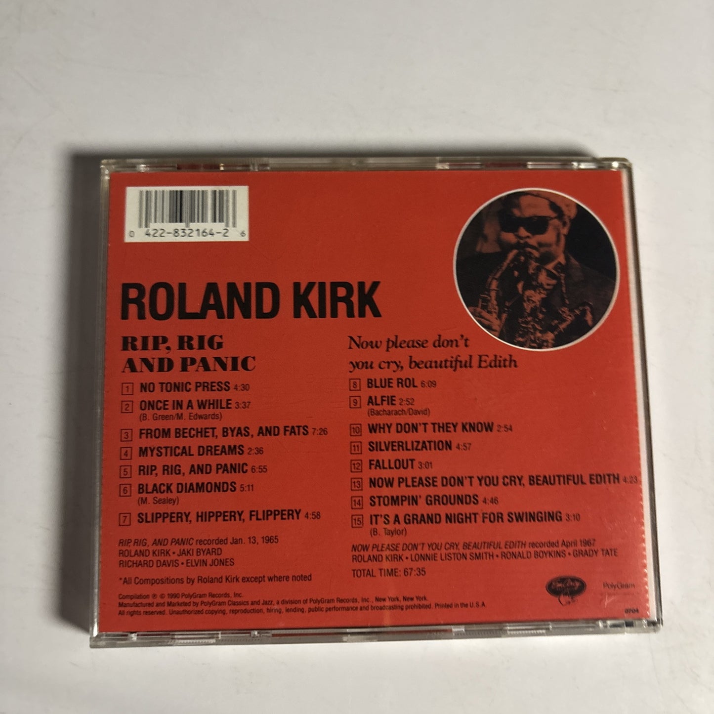 Roland Kirk – Rip, Rig & Panic / Now Please Don't You Cry, Beautiful Edith (CD)