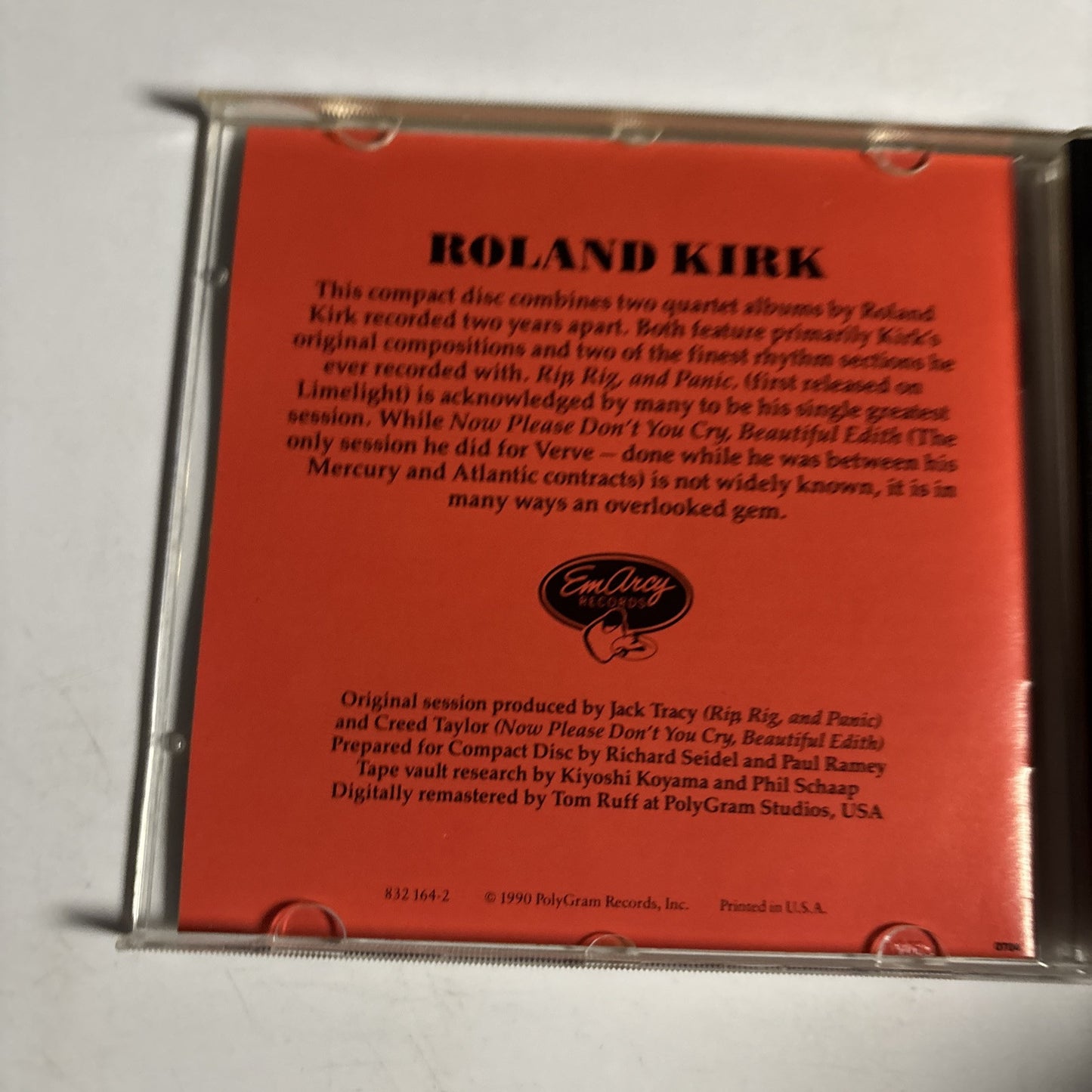 Roland Kirk – Rip, Rig & Panic / Now Please Don't You Cry, Beautiful Edith (CD)