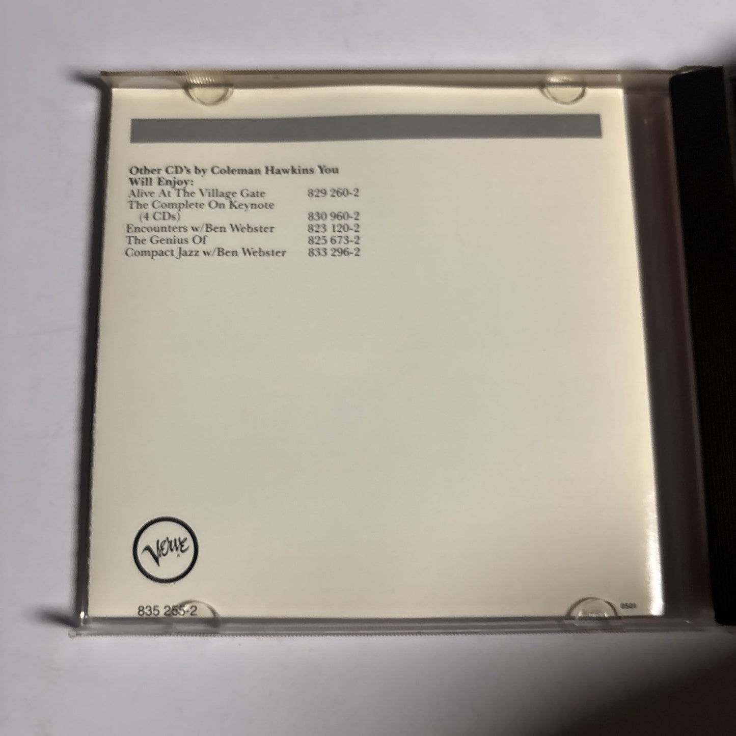 Coleman Hawkins – Coleman Hawkins and His Confreres (CD, 1988)