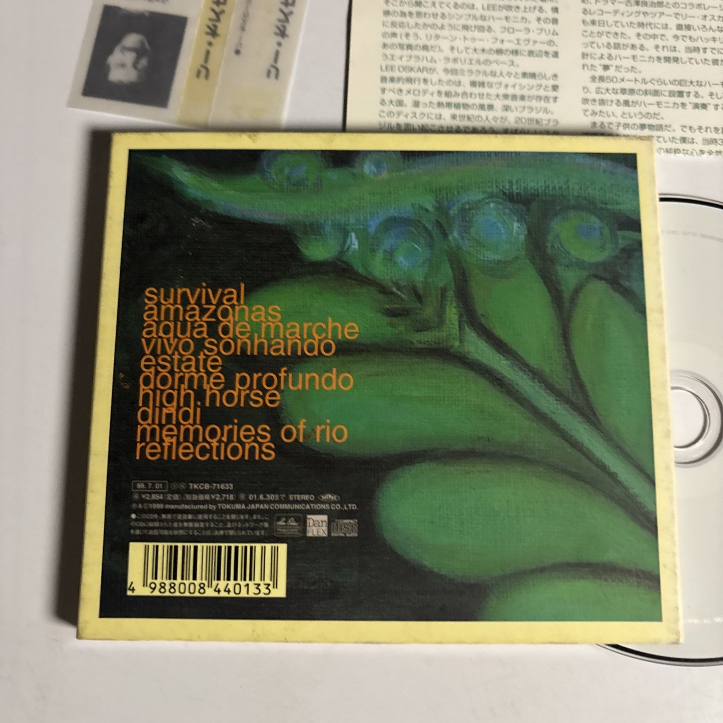 Lee Oskar – Reflections (CD, 1999) tkcb-71633 Japan obi, Digipak
