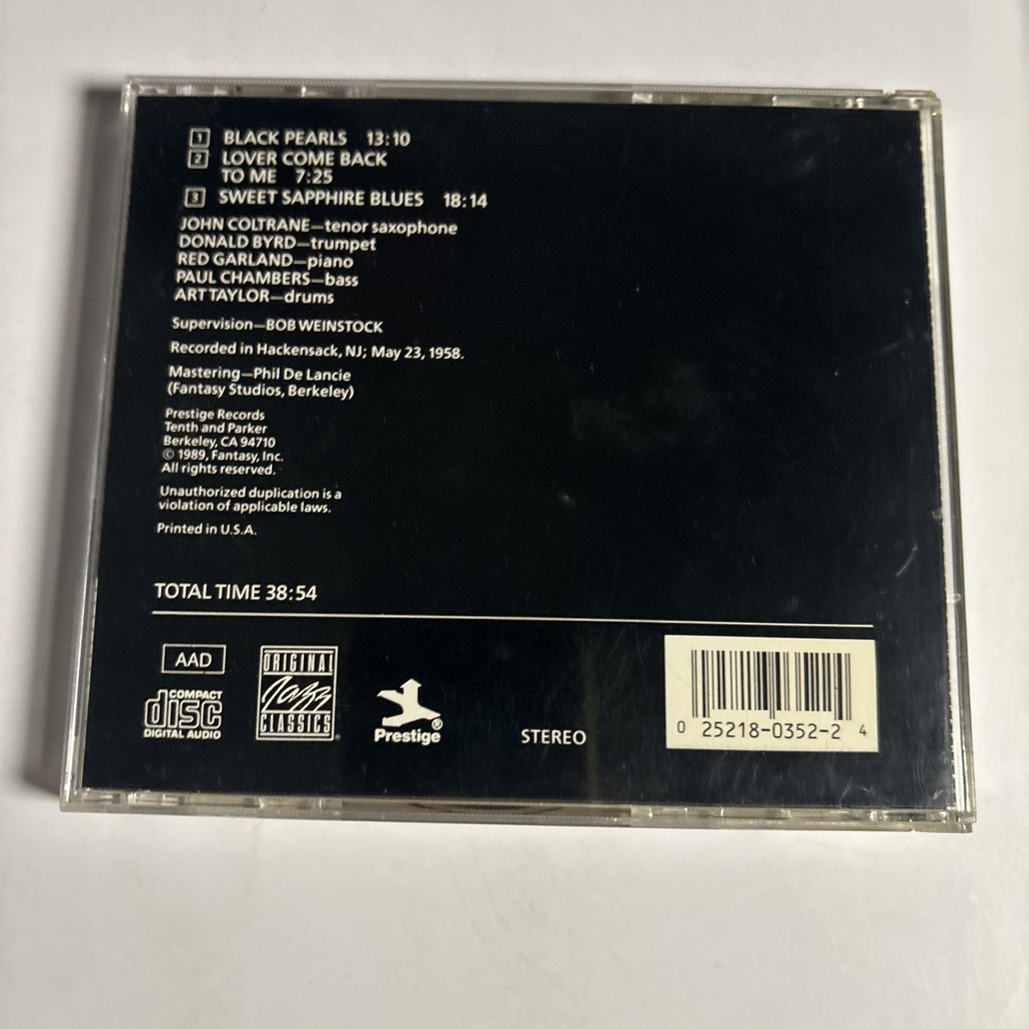 John Coltrane – Black Pearls (CD, 1989) OJCCD-352-2