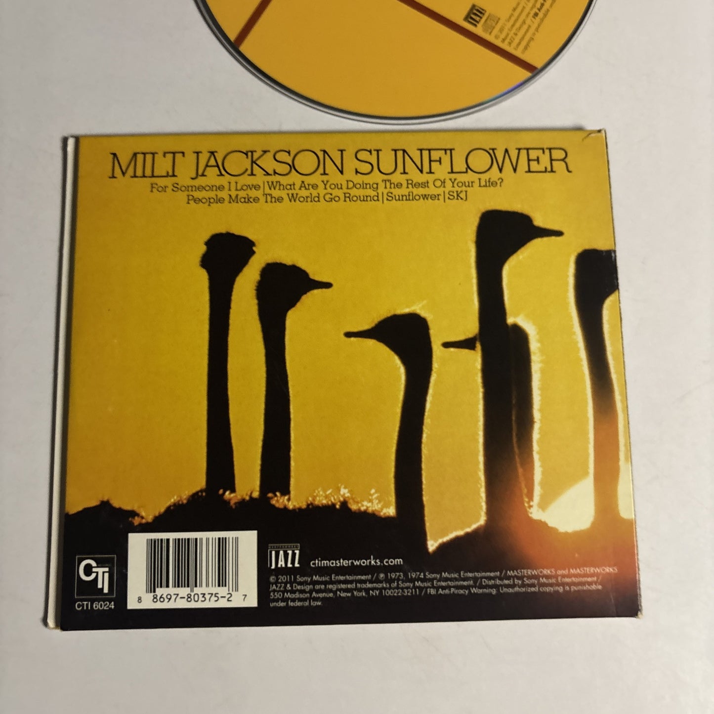 Milt Jackson – Sunflower (CD, 2011)   Digipak