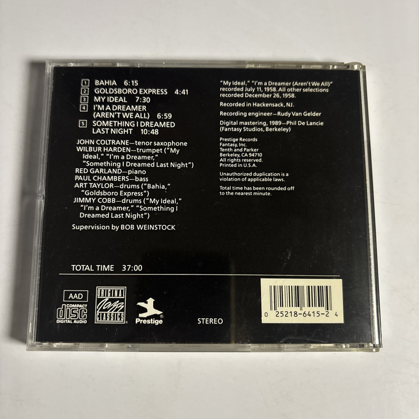 John Coltrane – Bahia (CD, 1965) OJCCD-415-2