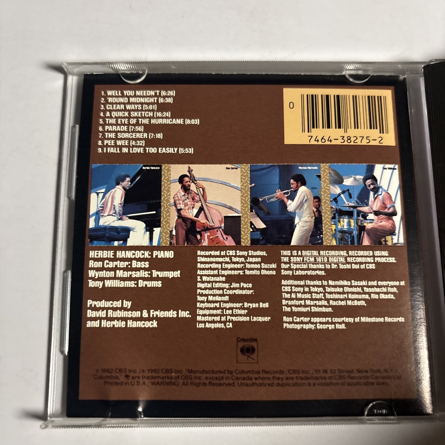 Herbie Hancock Quartet Feat. Wynton Marsalis – Herbie Hancock Quartet (CD, 1982)