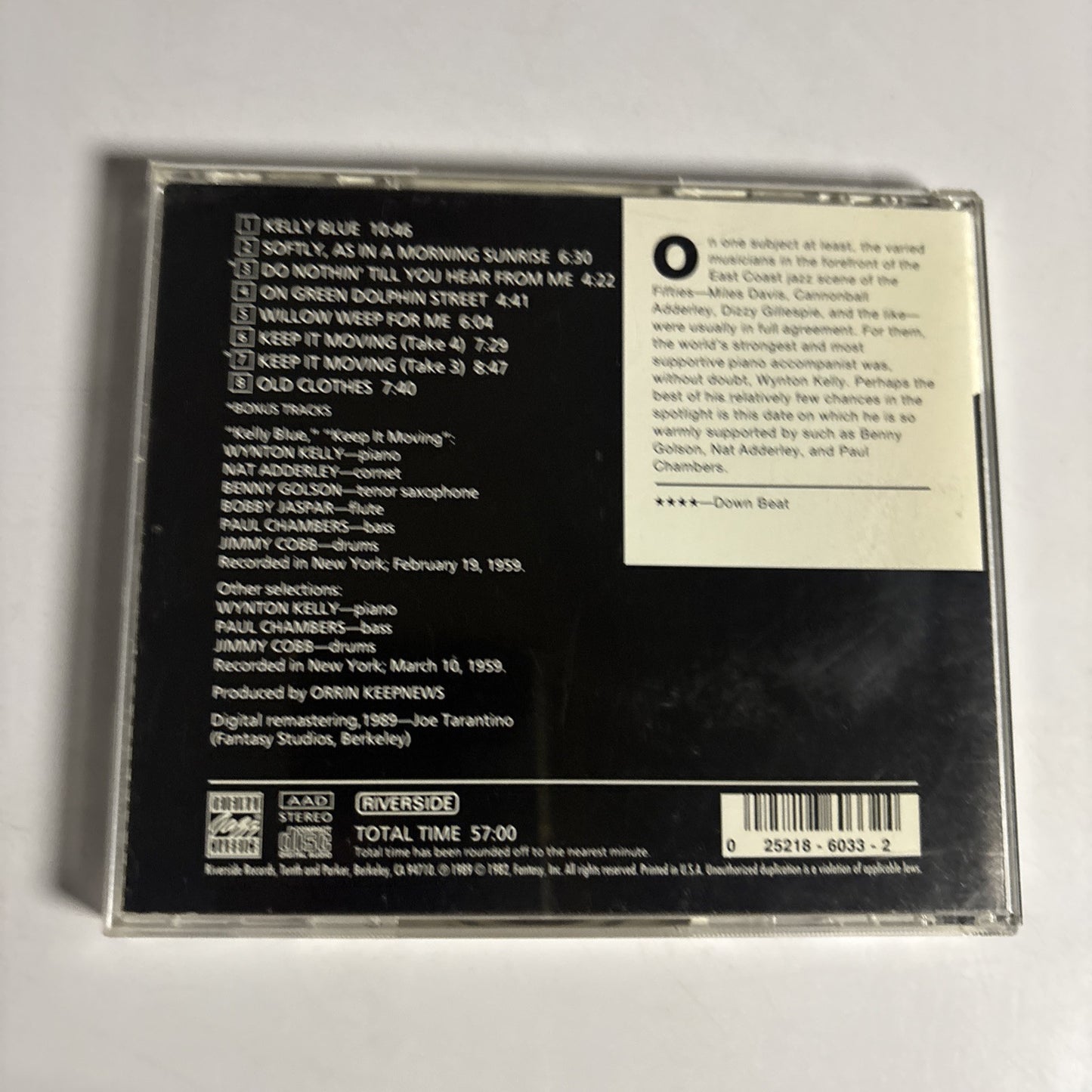 Wynton Kelly – Kelly Blue (CD, 1989) OJCCD-033-2