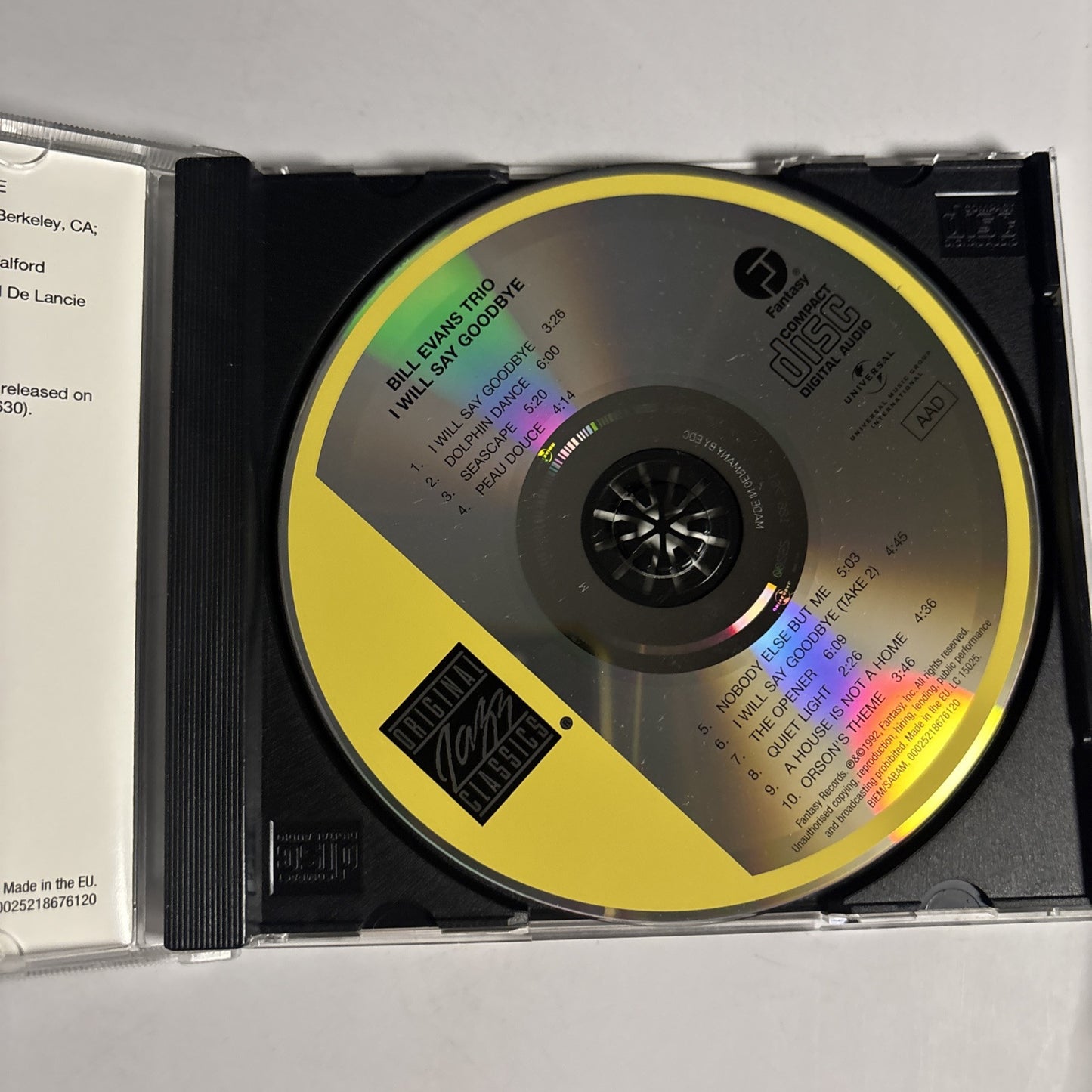 The Bill Evans Trio – I Will Say Goodbye (CD, 1980)