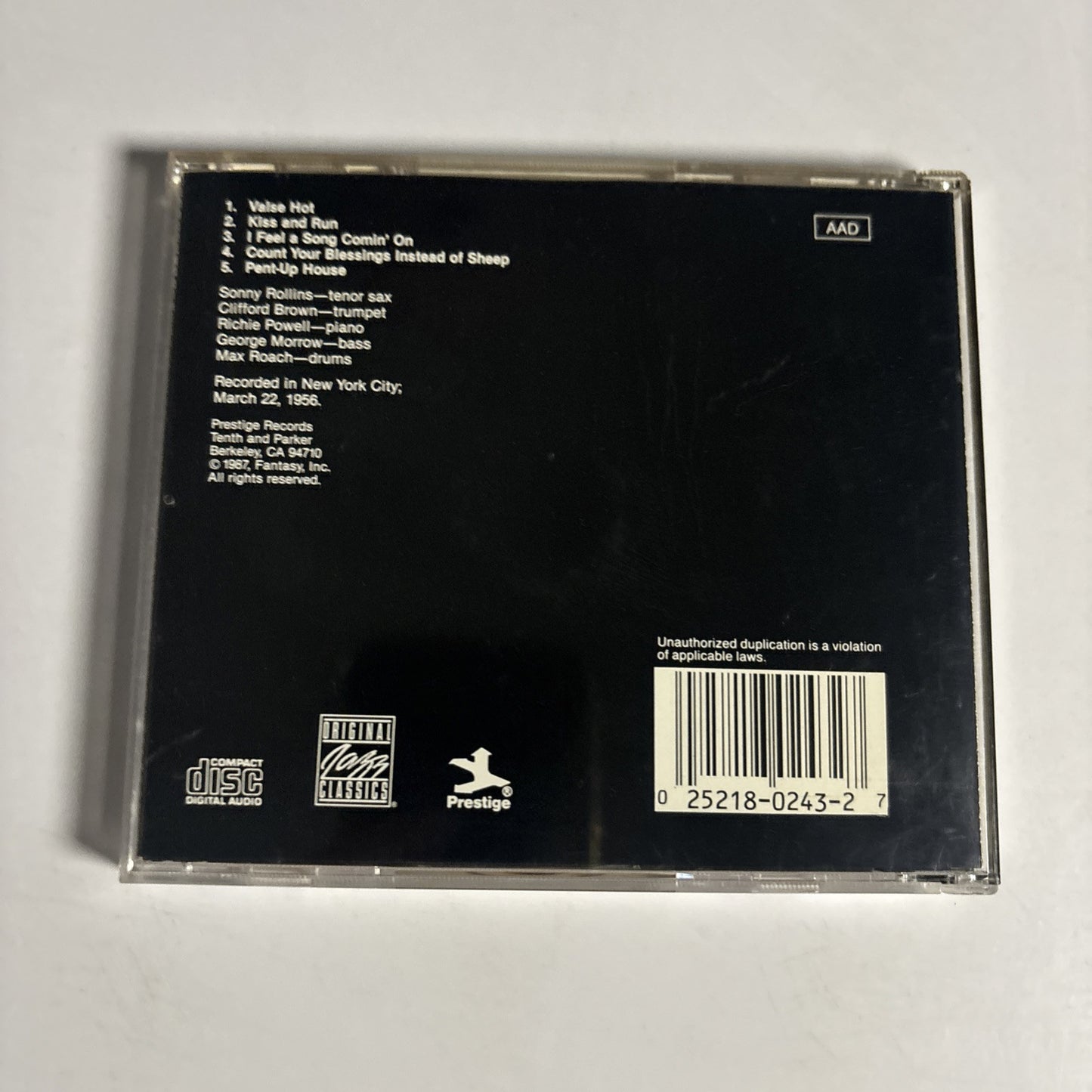 Sonny Rollins – Plus 4 (CD, 1987) OJCCD-243-2