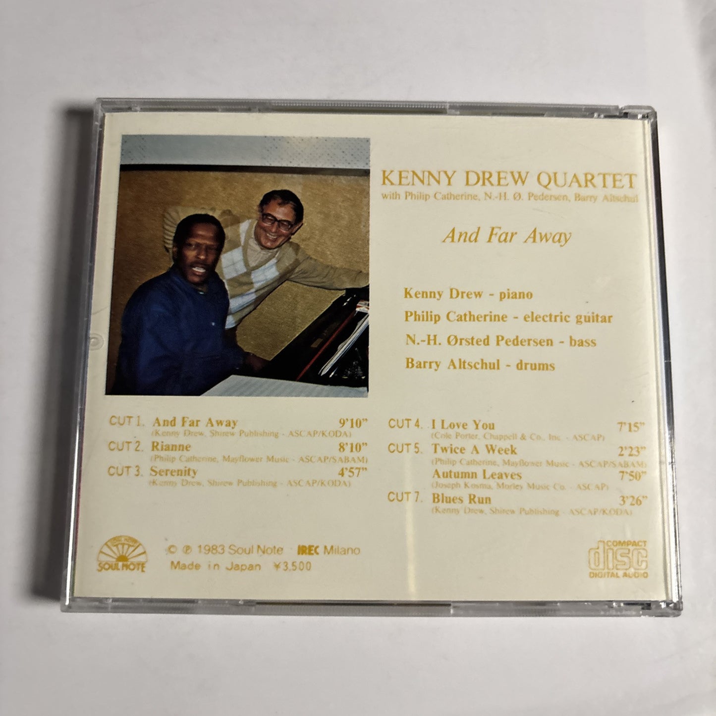 Kenny Drew Quartet – And Far Away (CD, 1983) SN1081CD Japan