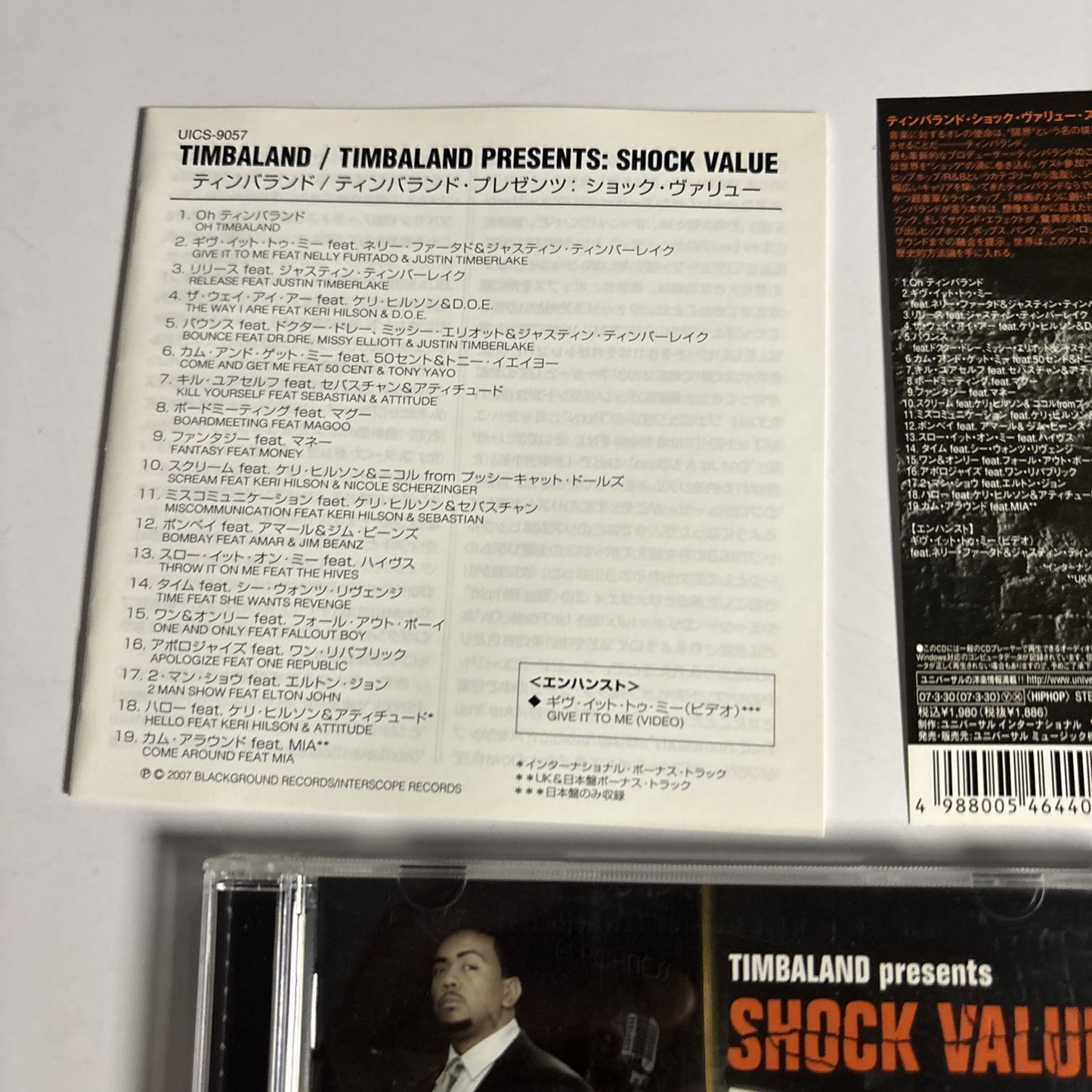 Timbaland – Shock Value (CD, 2007) uics-9057 Japan Bonus Track, Obi