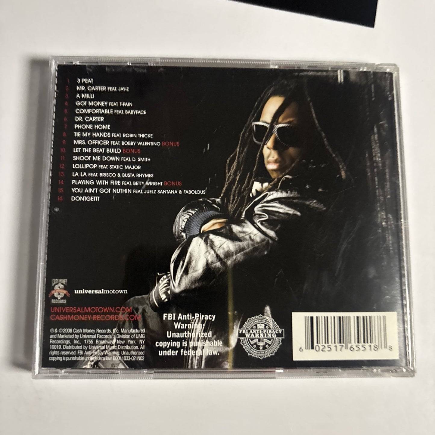 Lil Wayne – Tha Carter III (CD, 2008) B0011033-02 IN02