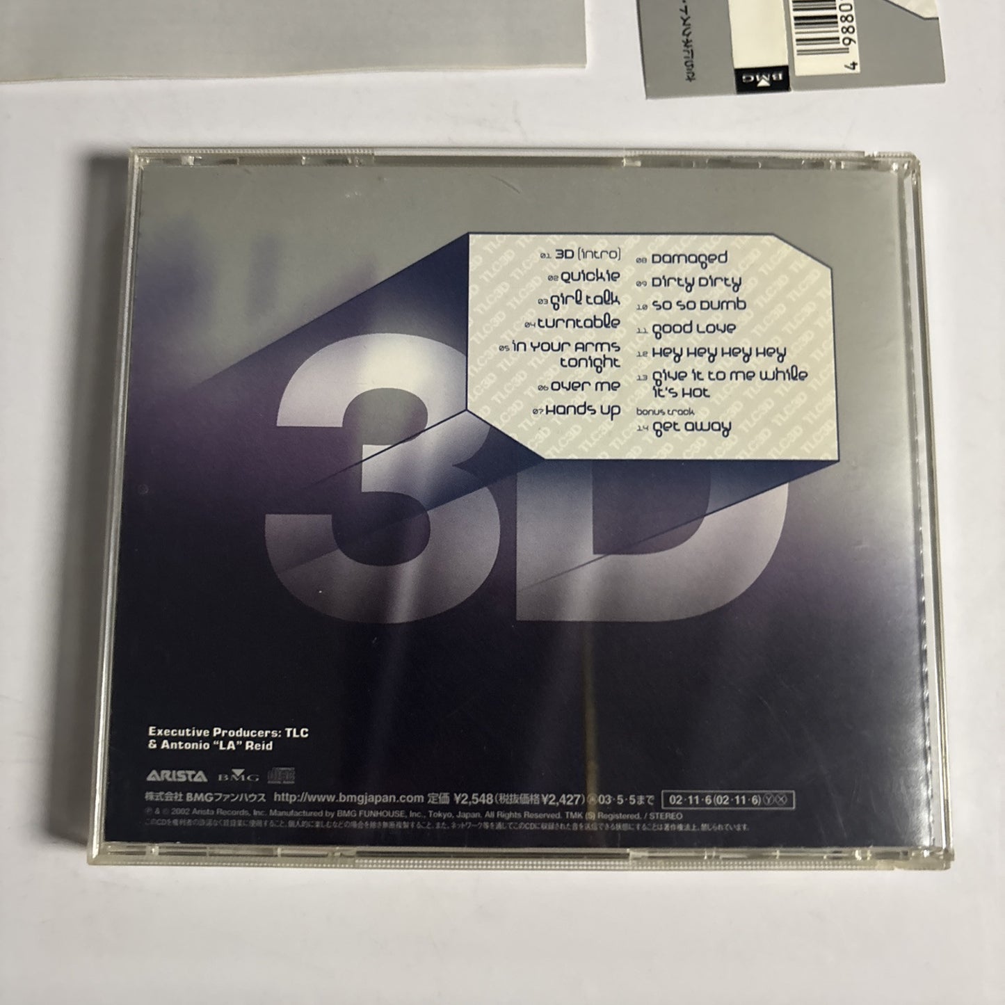 TLC – TLC 3D (CD, 2002) BVCA-21130 Japan Bonus Track, Obi