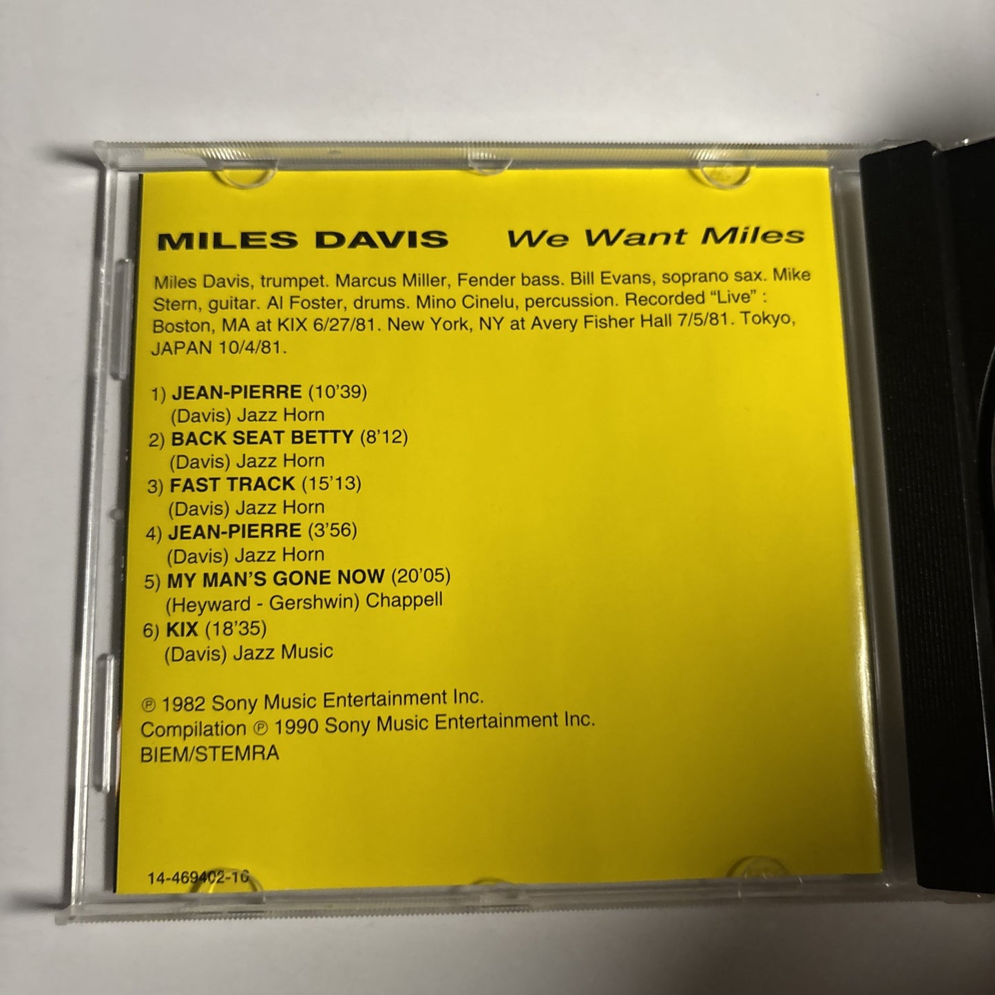 Miles Davis – We Want Miles (CD, 1982) COL 469402 2
