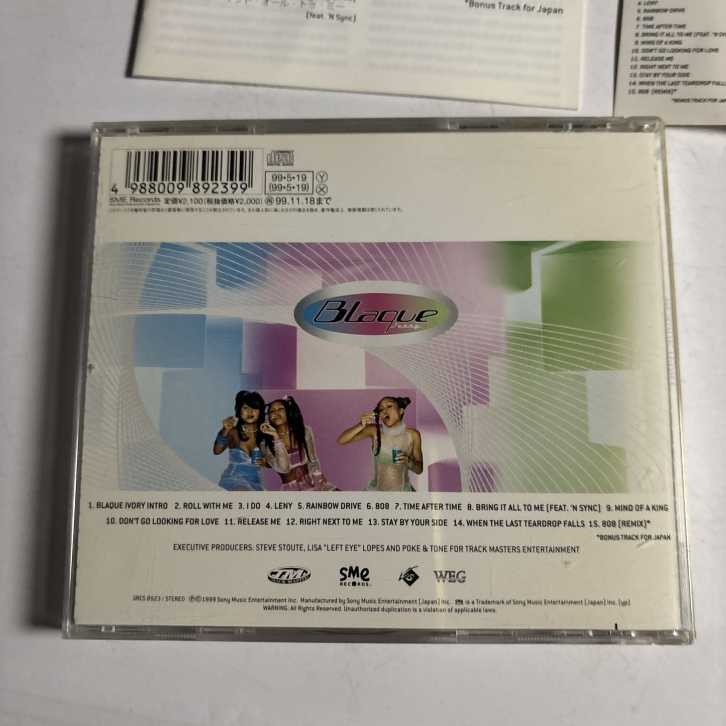 Blaque Ivory – Blaque Ivory (CD, 1999) srcs-8923 Japan Bonus Track, Obi