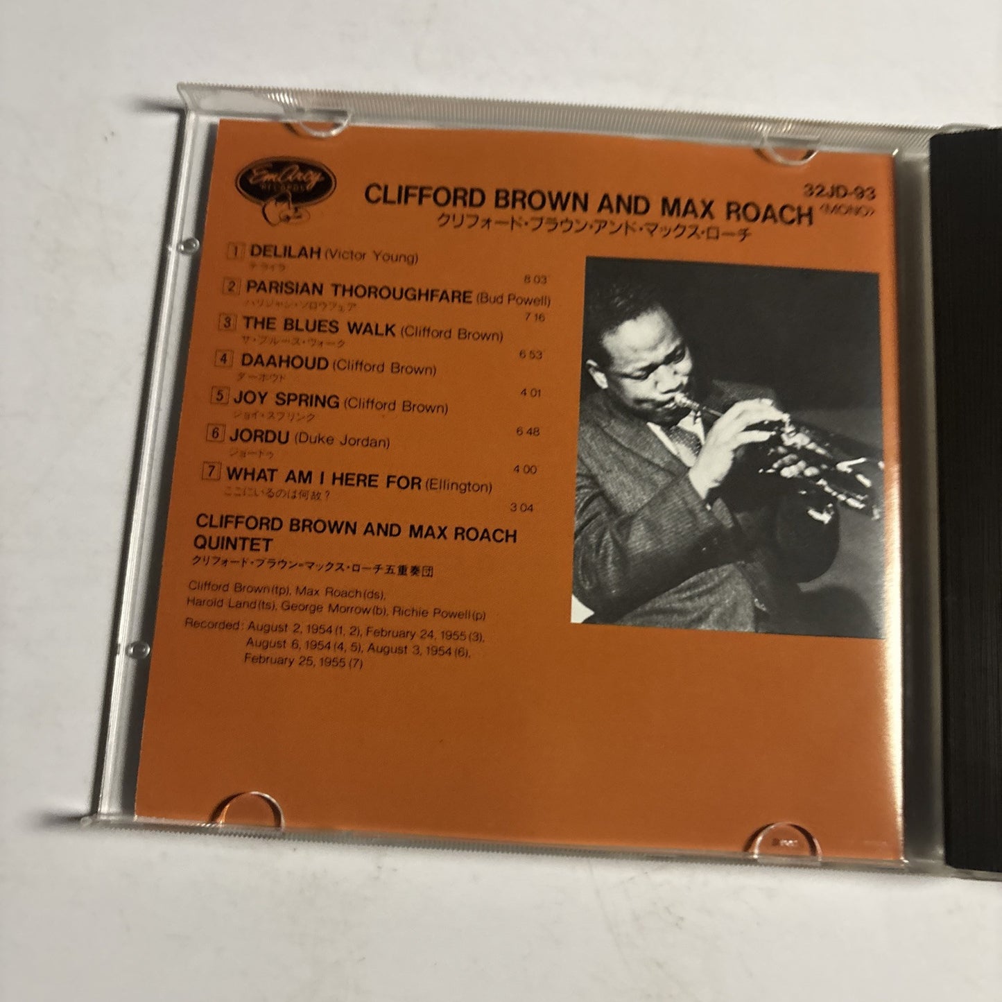 Clifford Brown And Max Roach – Clifford Brown And Max Roach (CD, 1986)  Japan