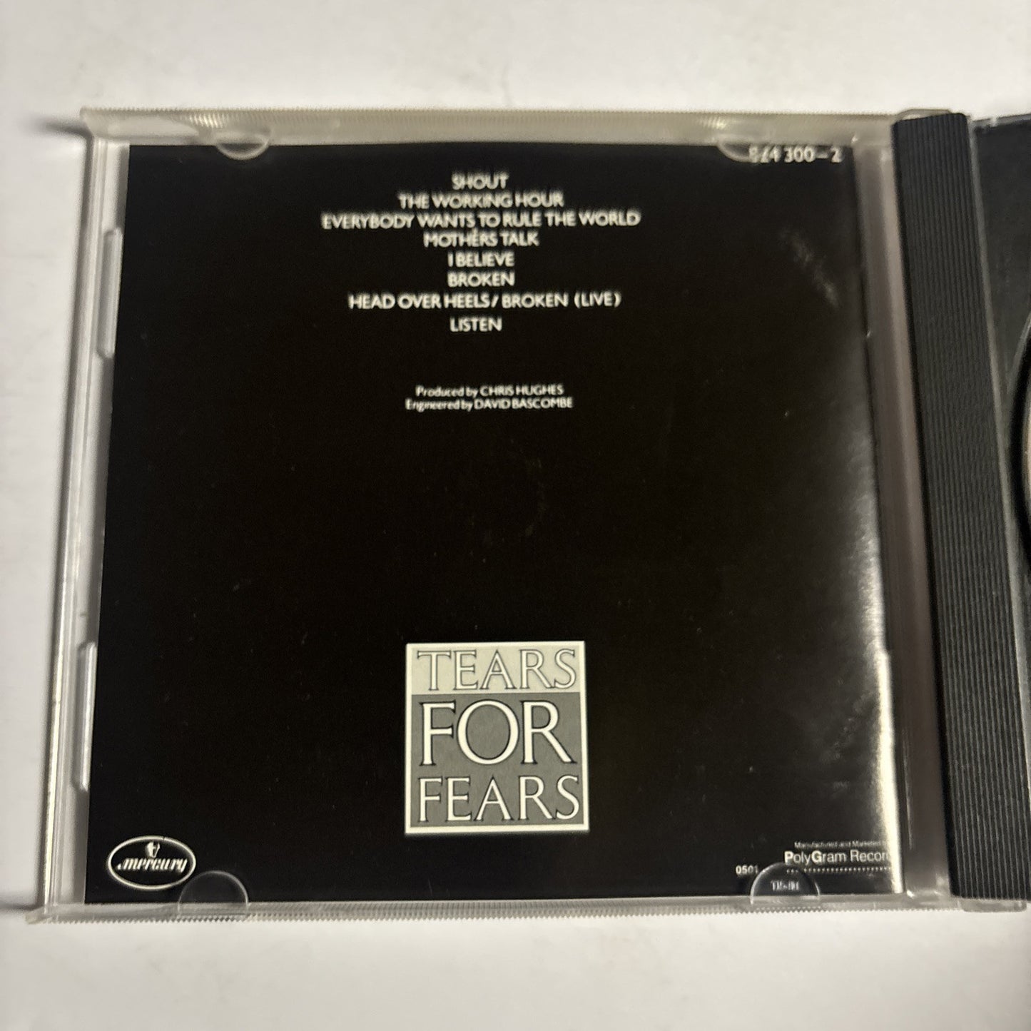 Tears For Fears – Songs From The Big Chair (CD, 1985) 824 300-2