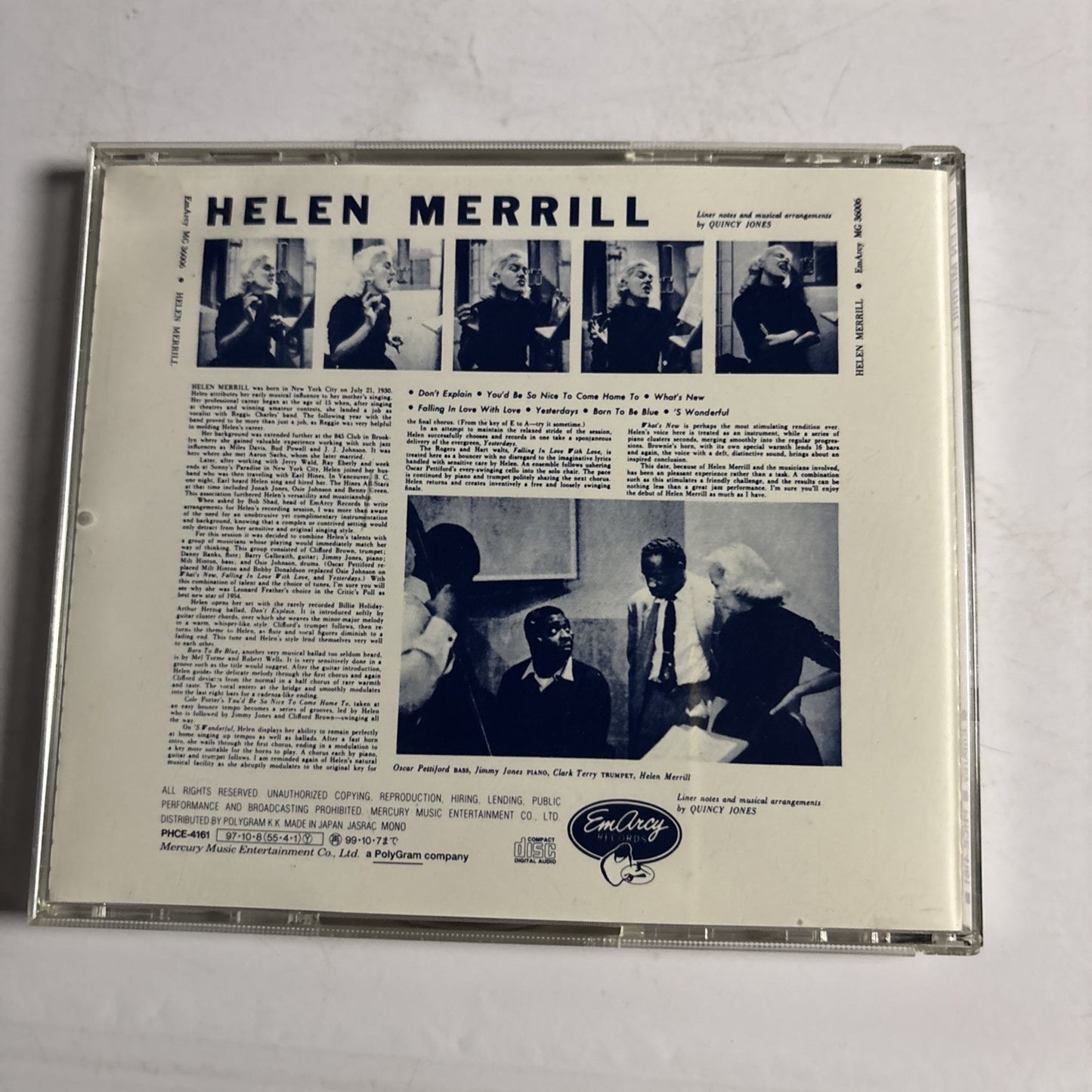 Helen Merrill – Helen Merrill (CD, 1997) phce-4161 Japan