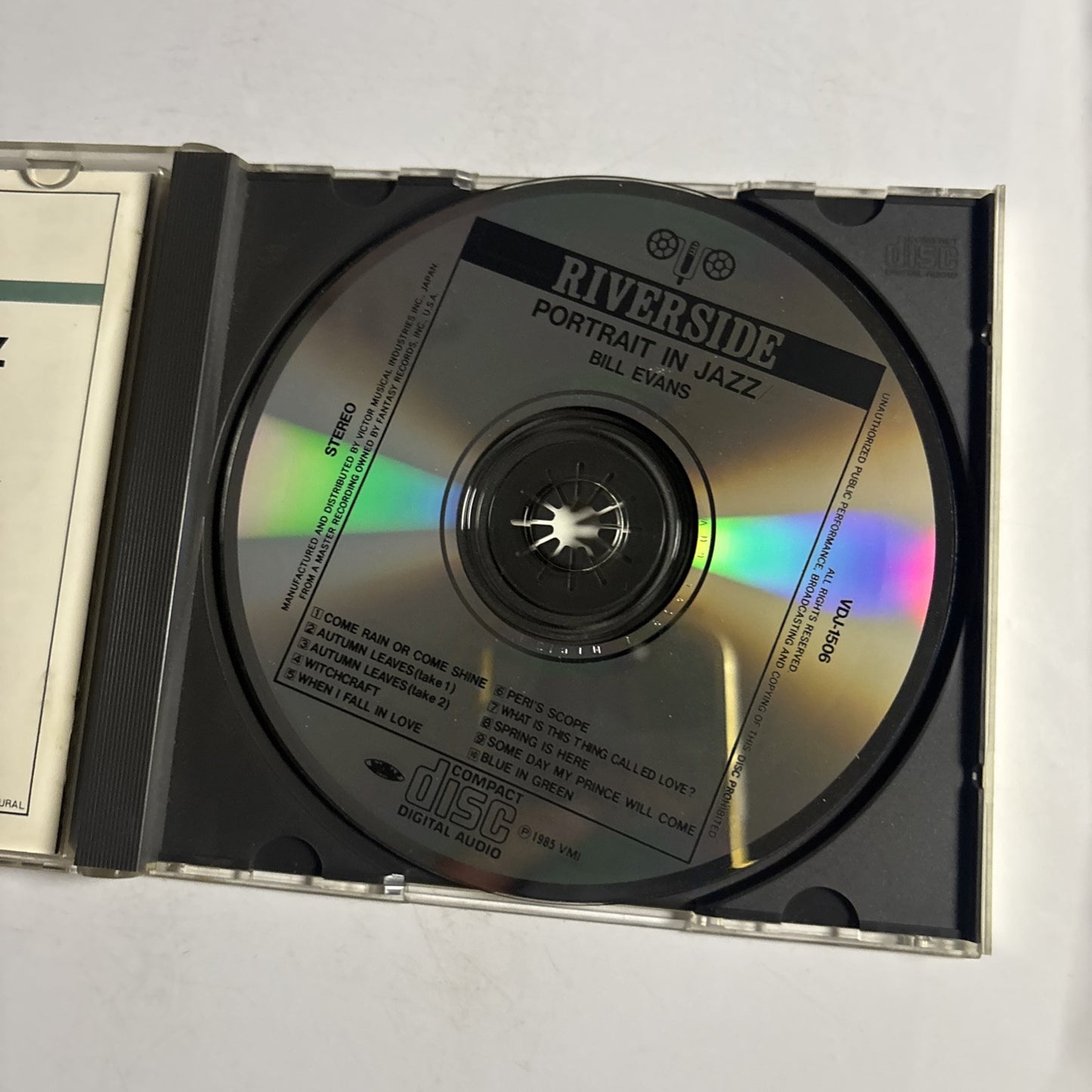 Bill Evans Trio – Portrait In Jazz (CD, 1985) vdj-1506 Japan