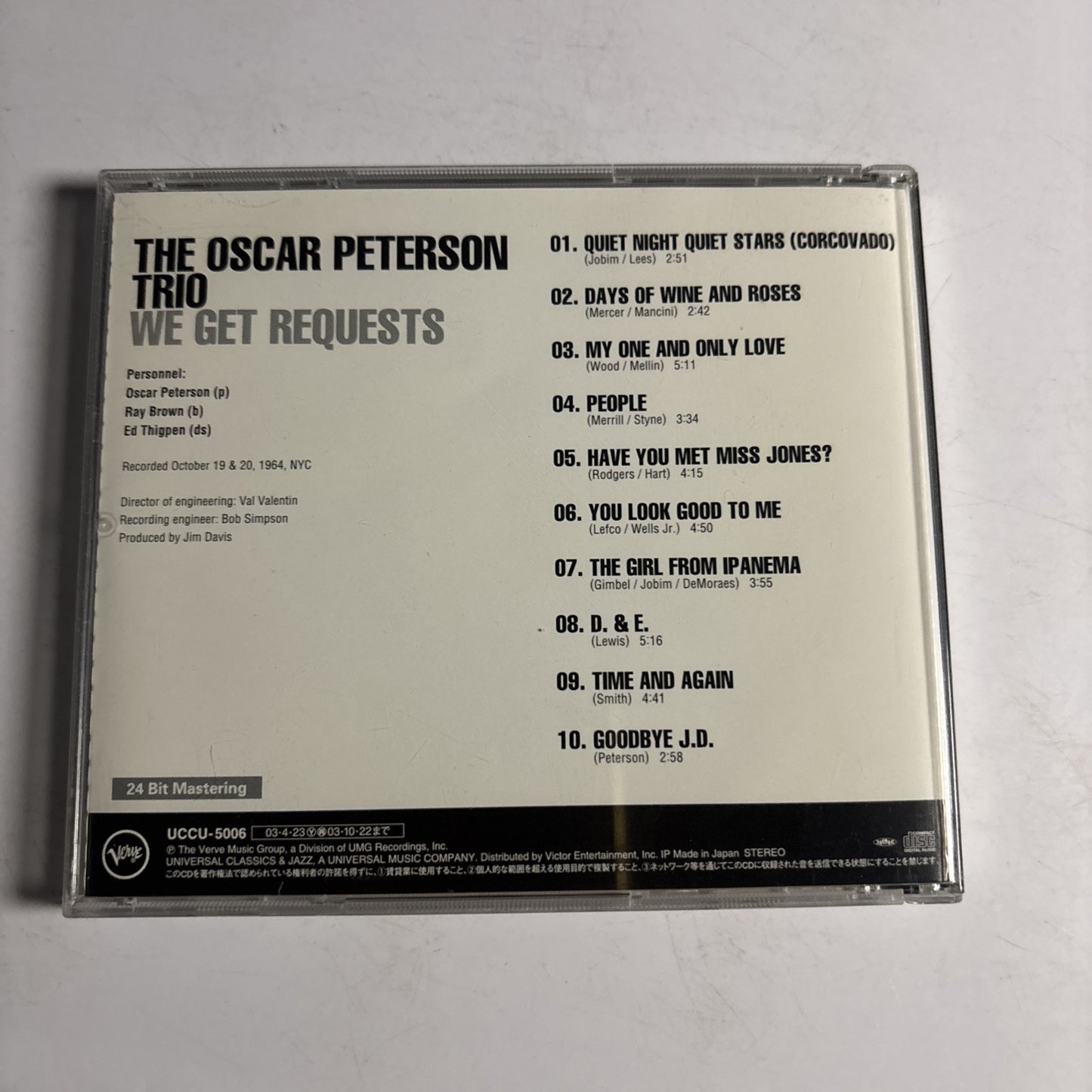 The Oscar Peterson Trio – We Get Requests (CD, 2003) uccu-5006 Japan