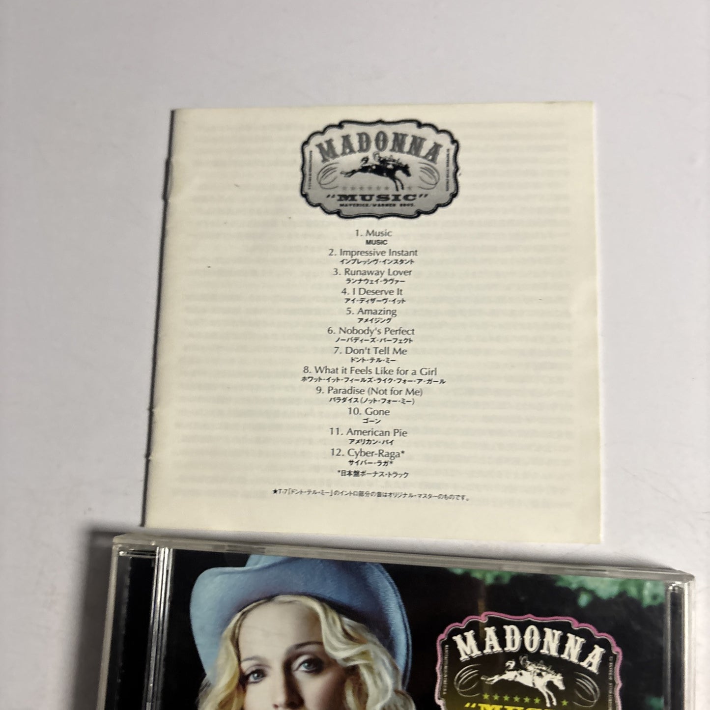 Madonna – Music (CD, 2000) wpcr-10900 Japan Bonus Track
