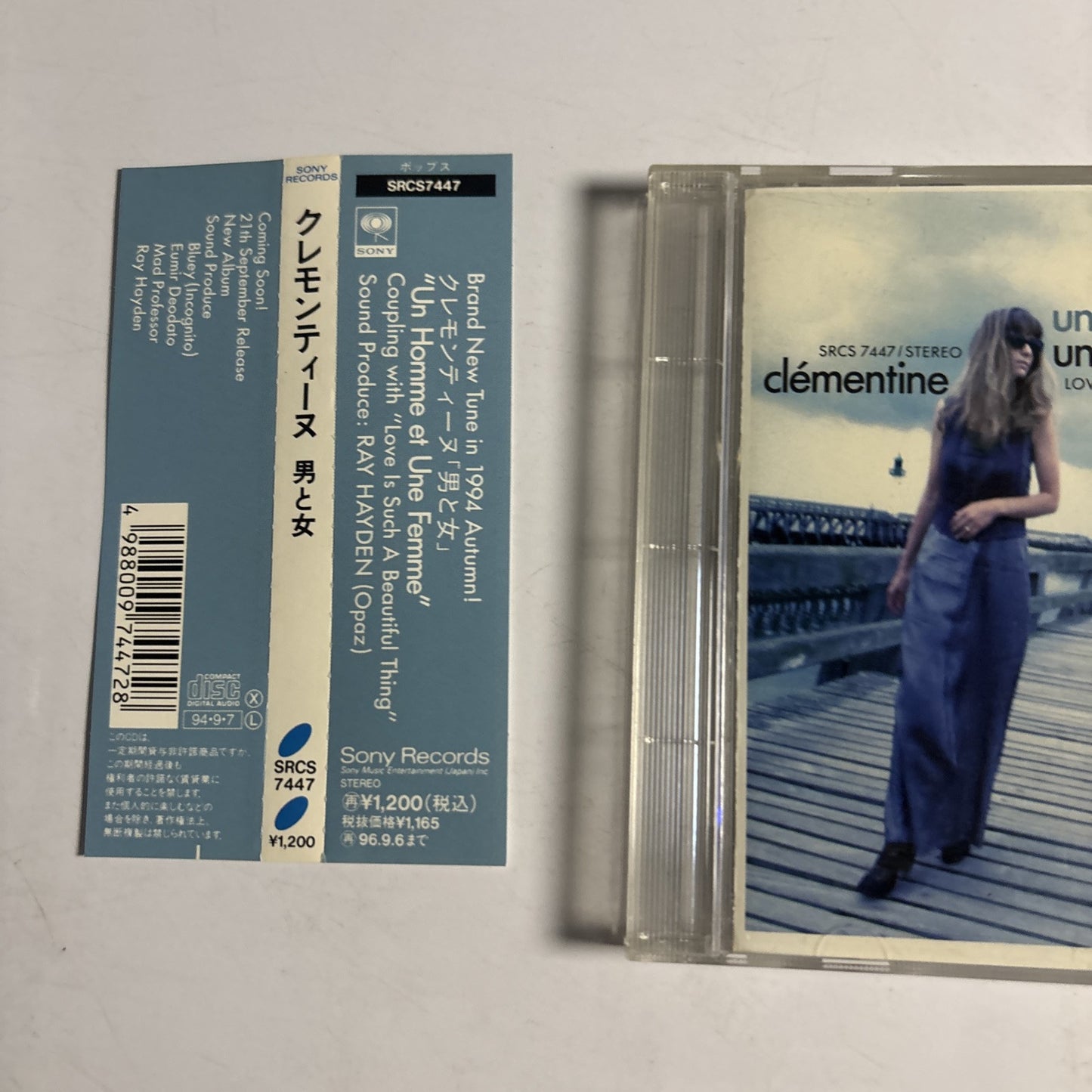 Clémentine – Un Homme Et Une Femme (CD, 1994) srcs-7447 Japan obi