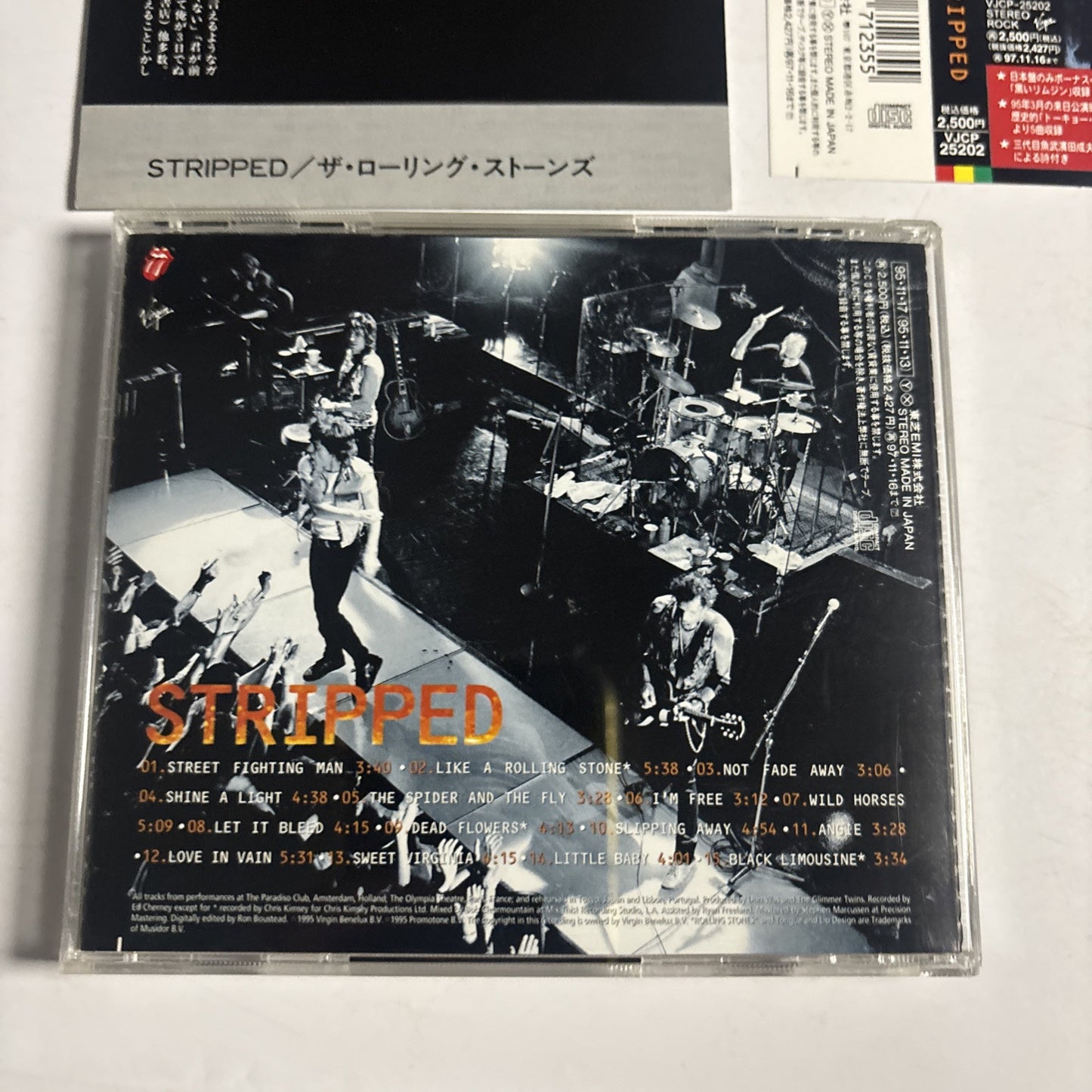 The Rolling Stones – Stripped (CD, 1995) vjcp-25202 Japan obi
