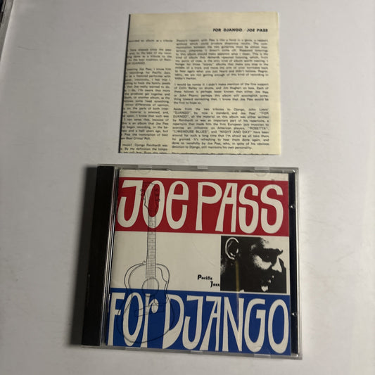 Joe Pass – For Django (CD, 1990) tocj-5309 Japan