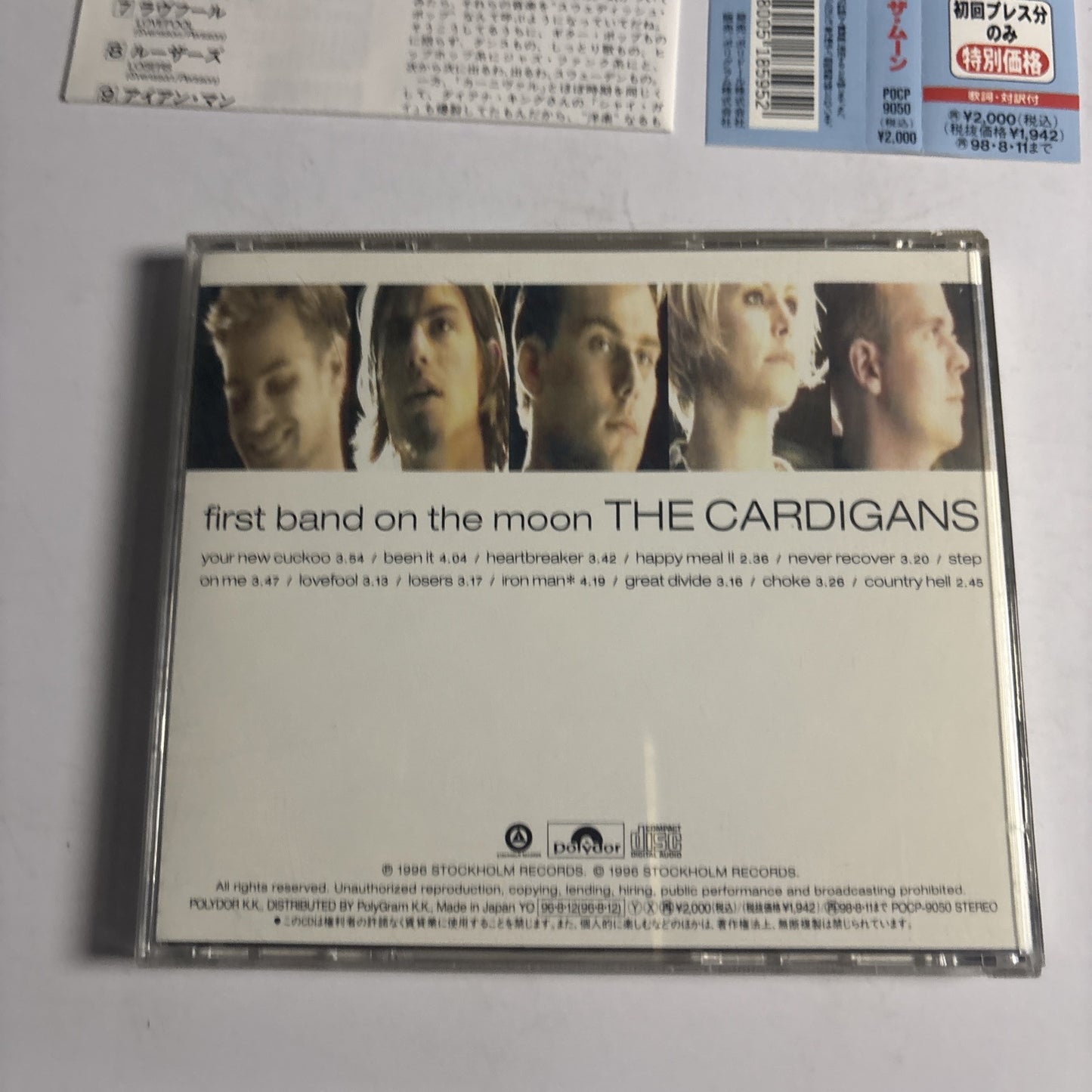 The Cardigans – First Band On The Moon (CD 1996) pocp-9050 Japan Bonus Track Obi