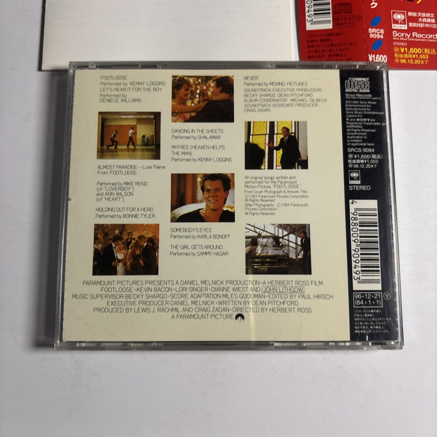 Footloose - Original Soundtrack Of The Motion Picture (CD, 1996) Japan obi