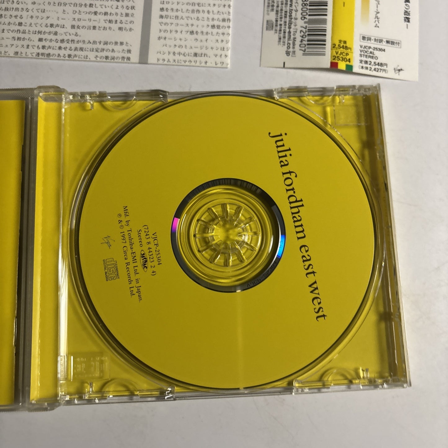 Julia Fordham – East West (CD, 1997) vjcp-25304 Japan Bonus Track, Obi