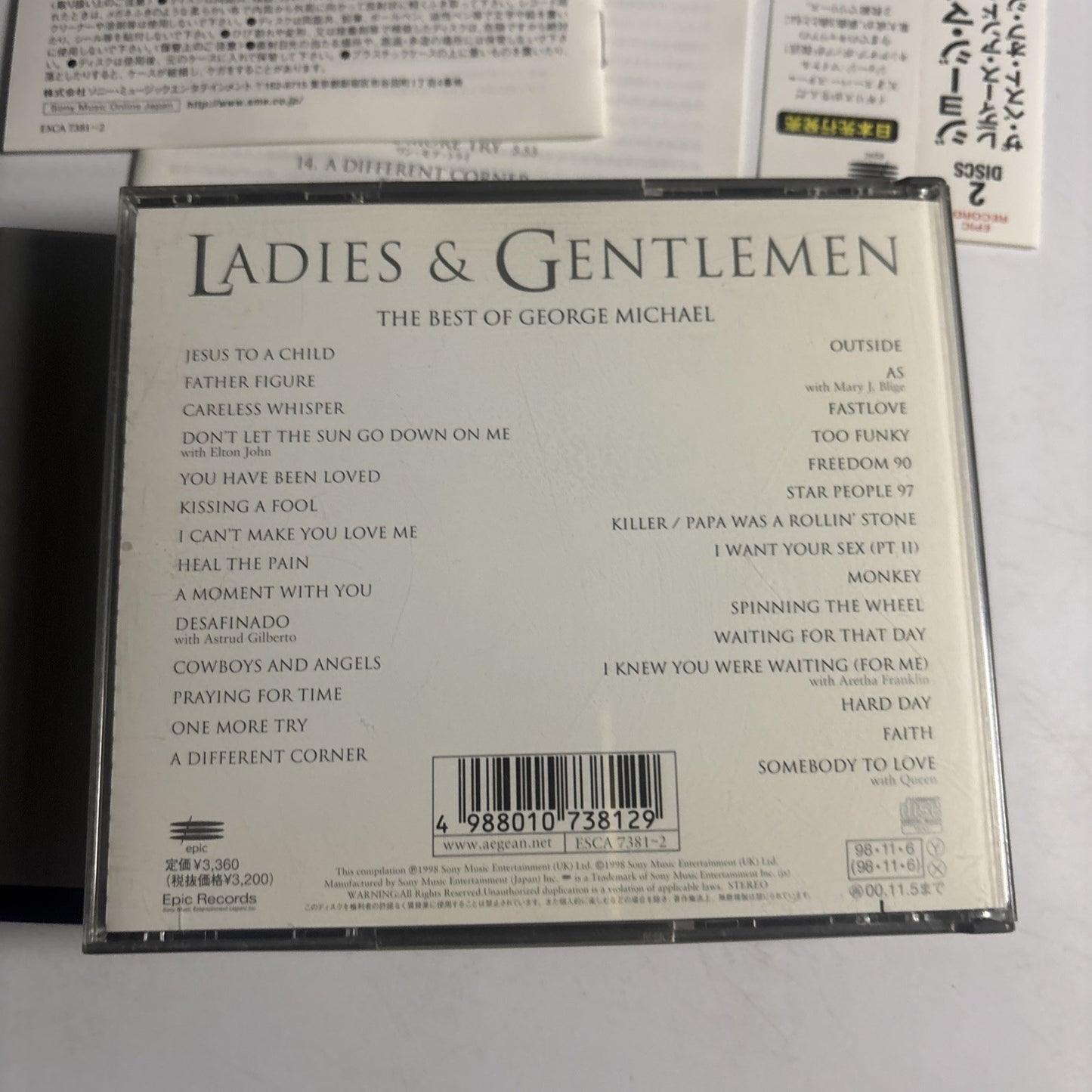 George Michael – Ladies & Gentlemen (The Best Of) (CD, 1998, 2-Disc) Japan obi