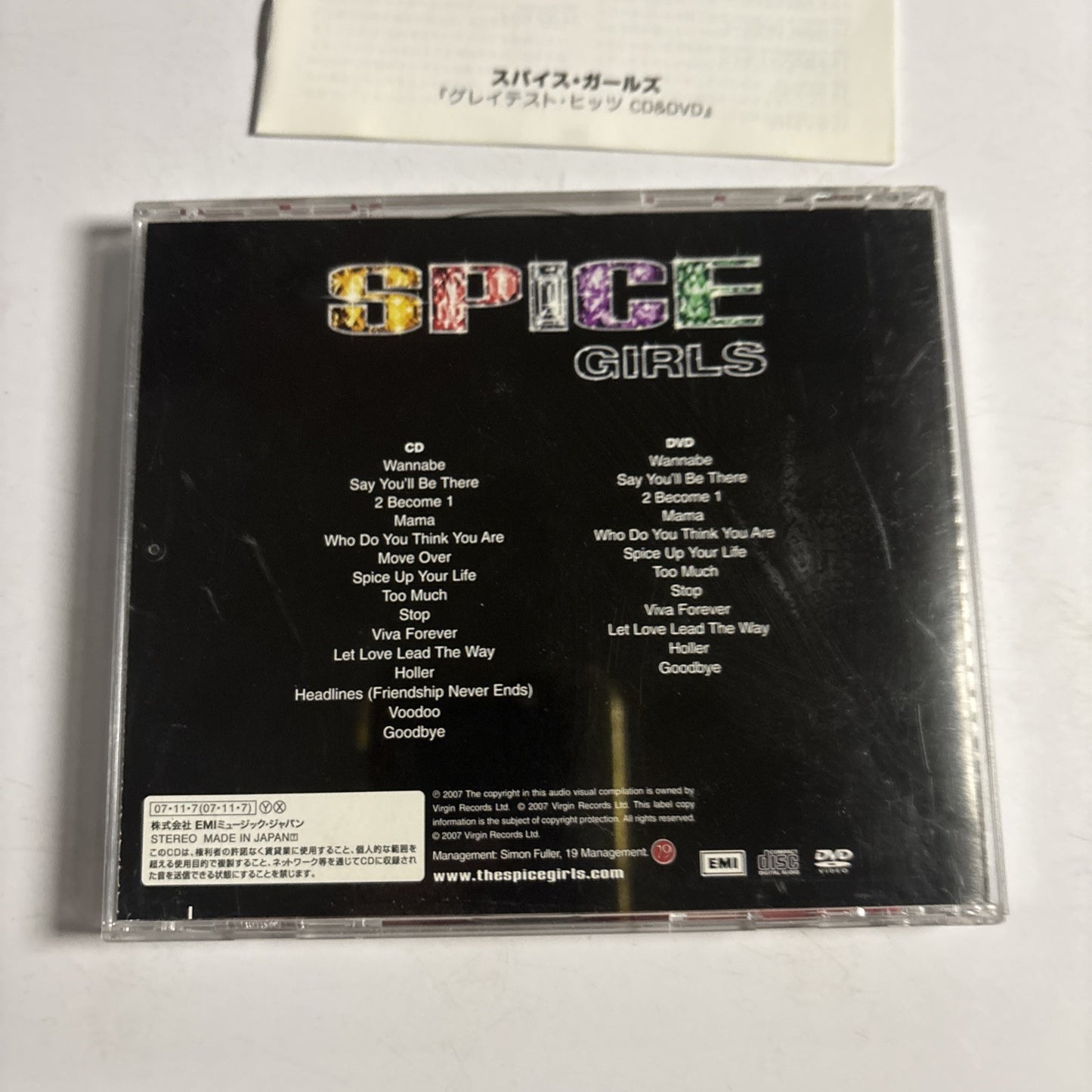Spice Girls – Greatest Hits (CD + DVD, 2007, 2-Disc) tocp-66734 Japan