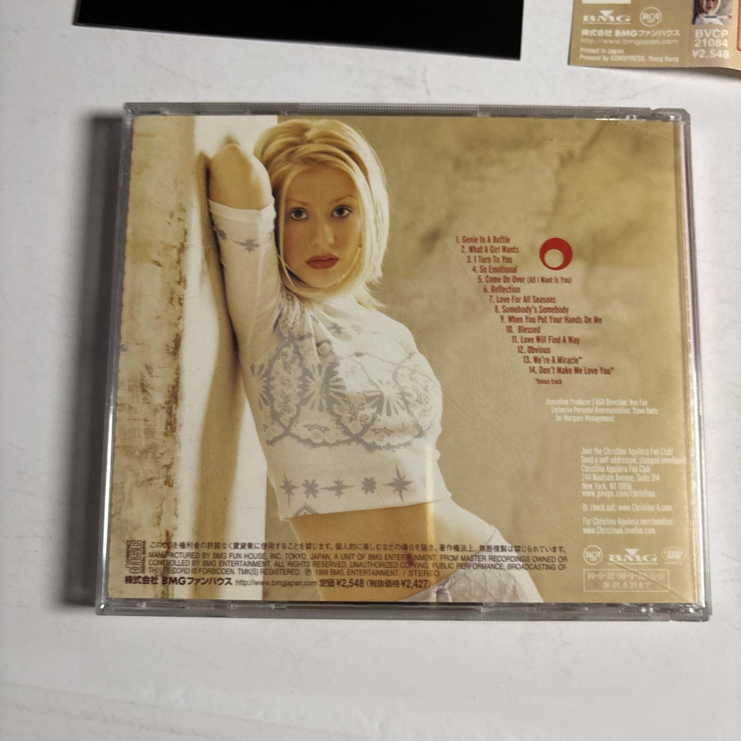 Christina Aguilera – Christina Aguilera (CD, 1999) bvcp-21084 Japan obi