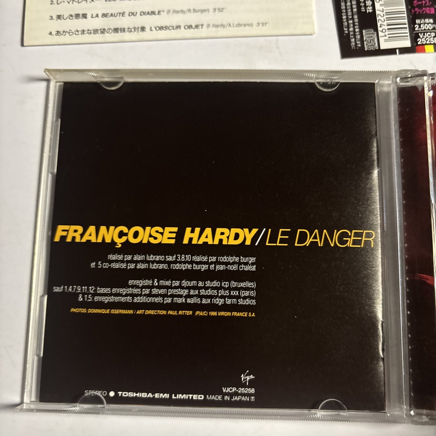 Françoise Hardy – Le Danger (CD, 1996) vjcp-25258 Japan obi