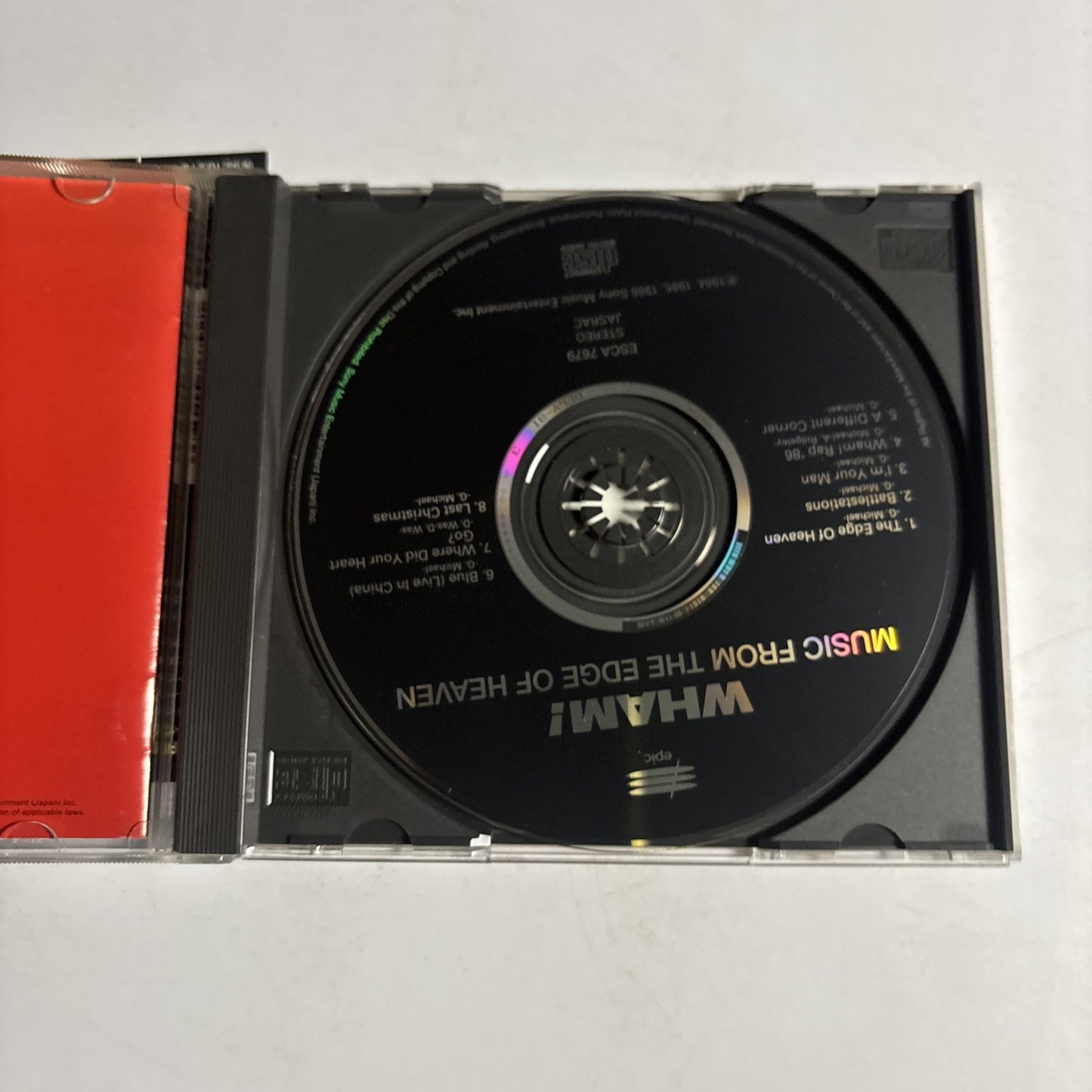 Wham! – Music From The Edge Of Heaven (CD, 1997) esca-7679 Japan obi