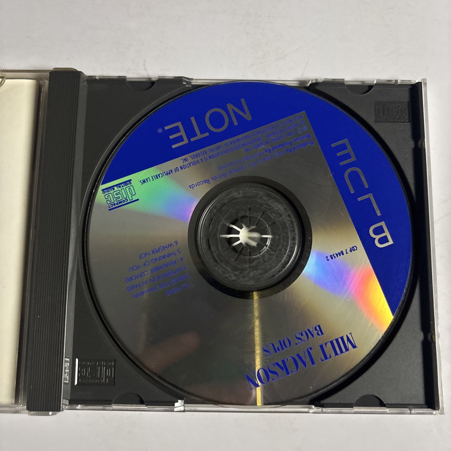 Milt Jackson – Bags' Opus (CD, 1991) CDP 7 84458 2