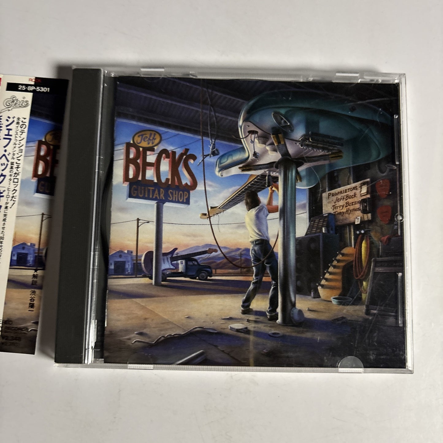 Jeff Beck, Terry Bozzio Tony Hymas – Jeff Beck's Guitar Shop (CD 1989) Japan obi