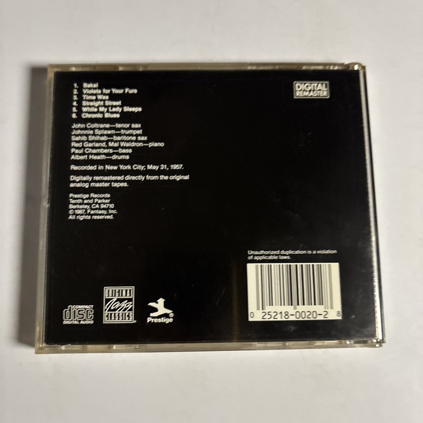 John Coltrane – Coltrane (CD, 1987) OJCCD-020-2