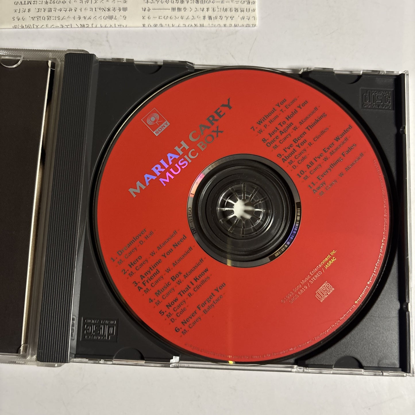 Mariah Carey – Music Box (CD, 1993)  srcs-6819 Japan